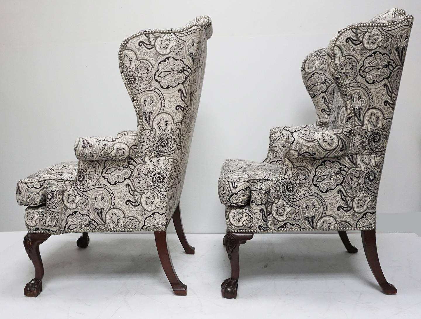 Unknown George II Style Wing Chairs For Sale