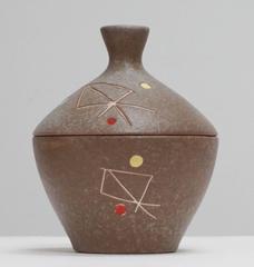 Geometric Ceramic Pot Sculpture