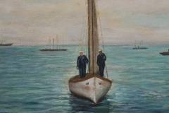 Irene E. Tooley's 1950s Painting with Two Sailors
