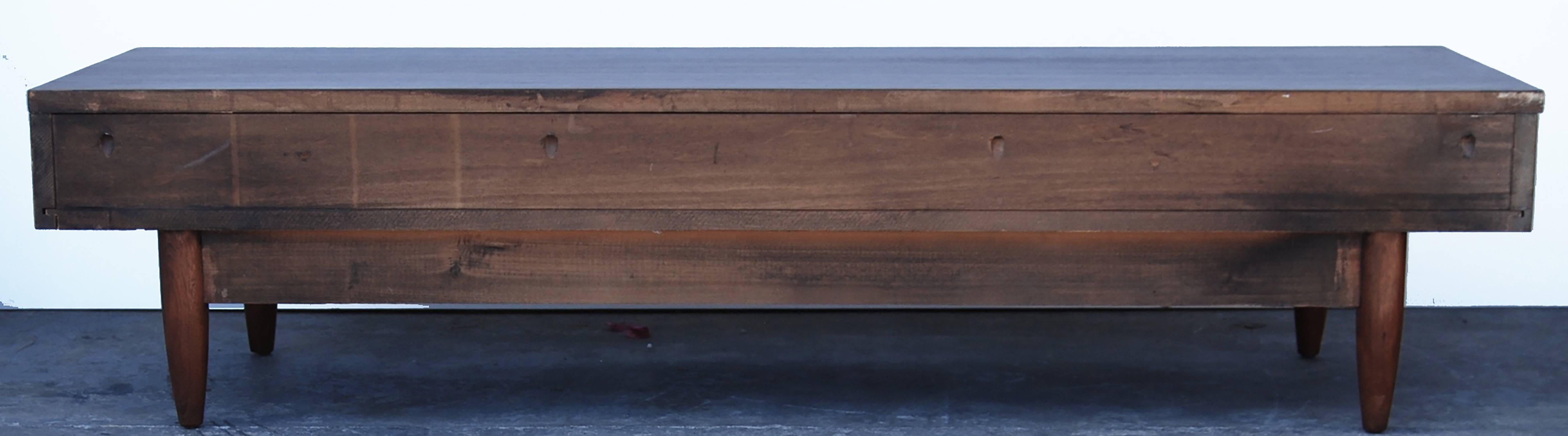 Merton Gershun, Dania Collection Walnut Bench  In Good Condition In Palm Springs, CA