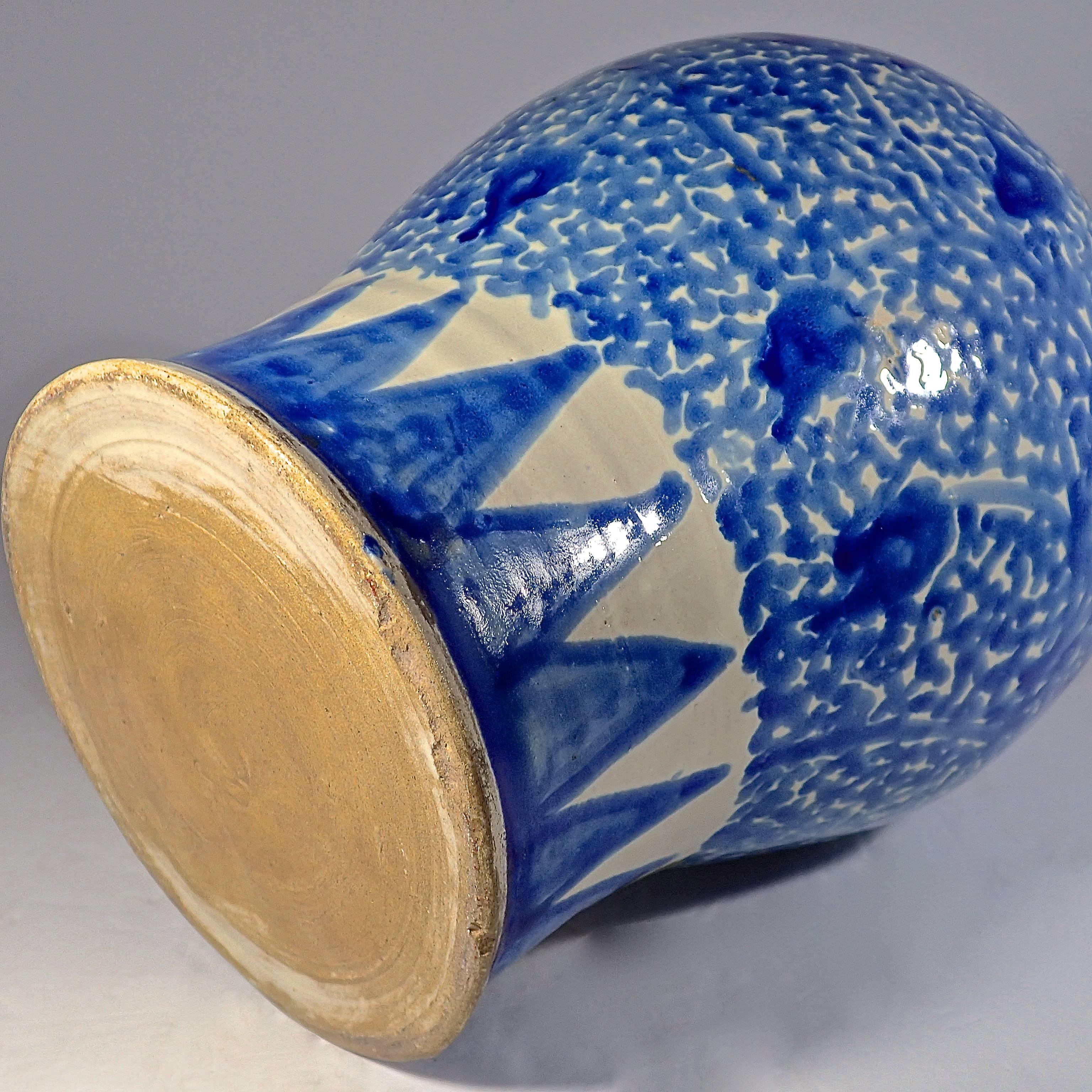Fired Antique Mexican Talavera Jar For Sale