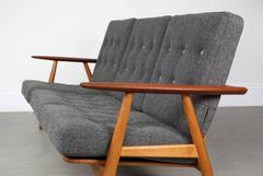 Hans Wegner GE-240 'Cigar' Sofa in Oak and Teak