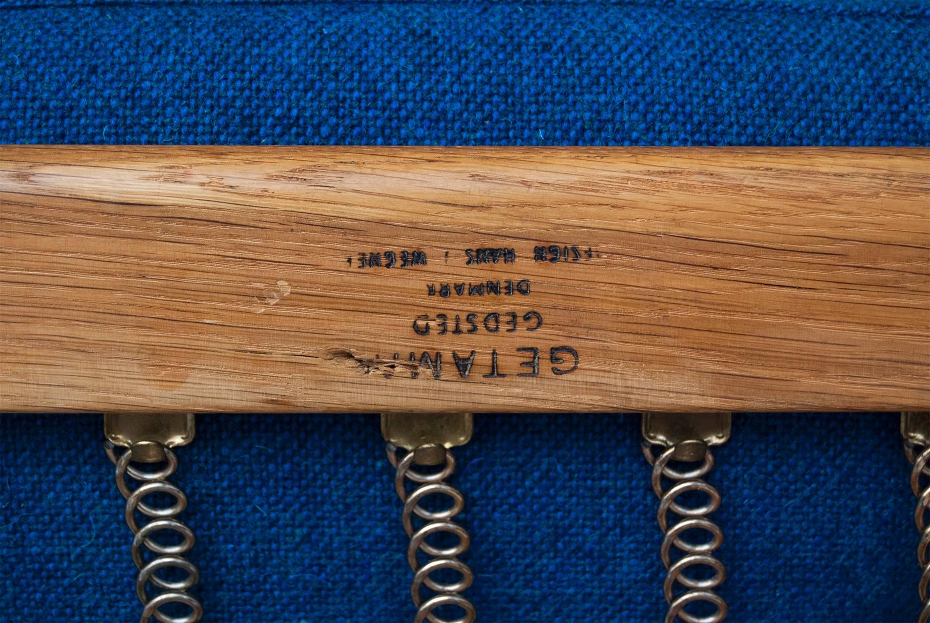 Fabric Hans J. Wegner GE-240 Oak 'Cigar' Chair, circa 1955