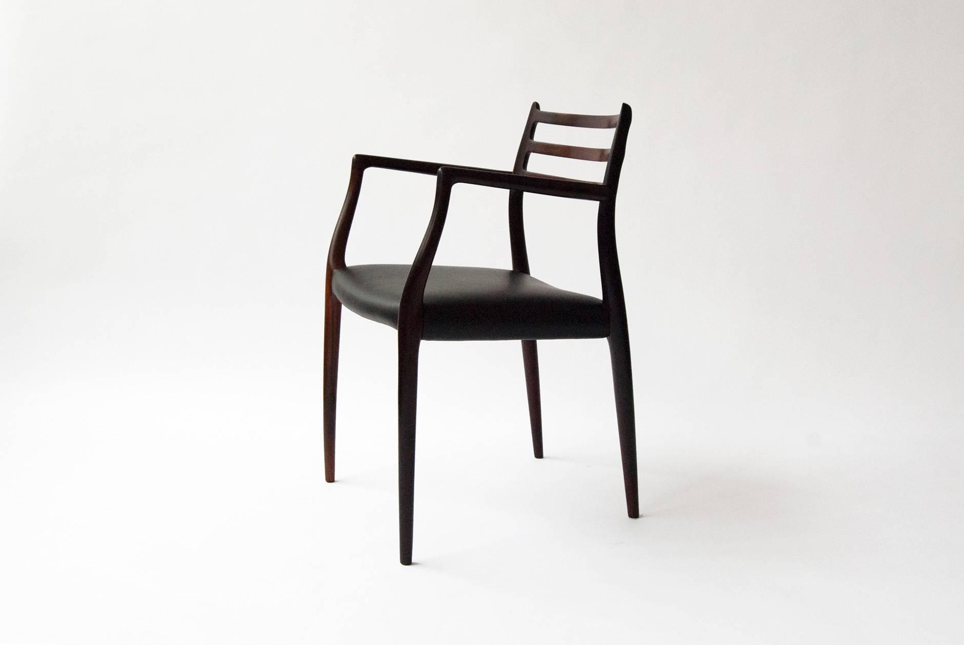 Scandinavian Modern Niels O. Moller Model 62 Rosewood Armchair