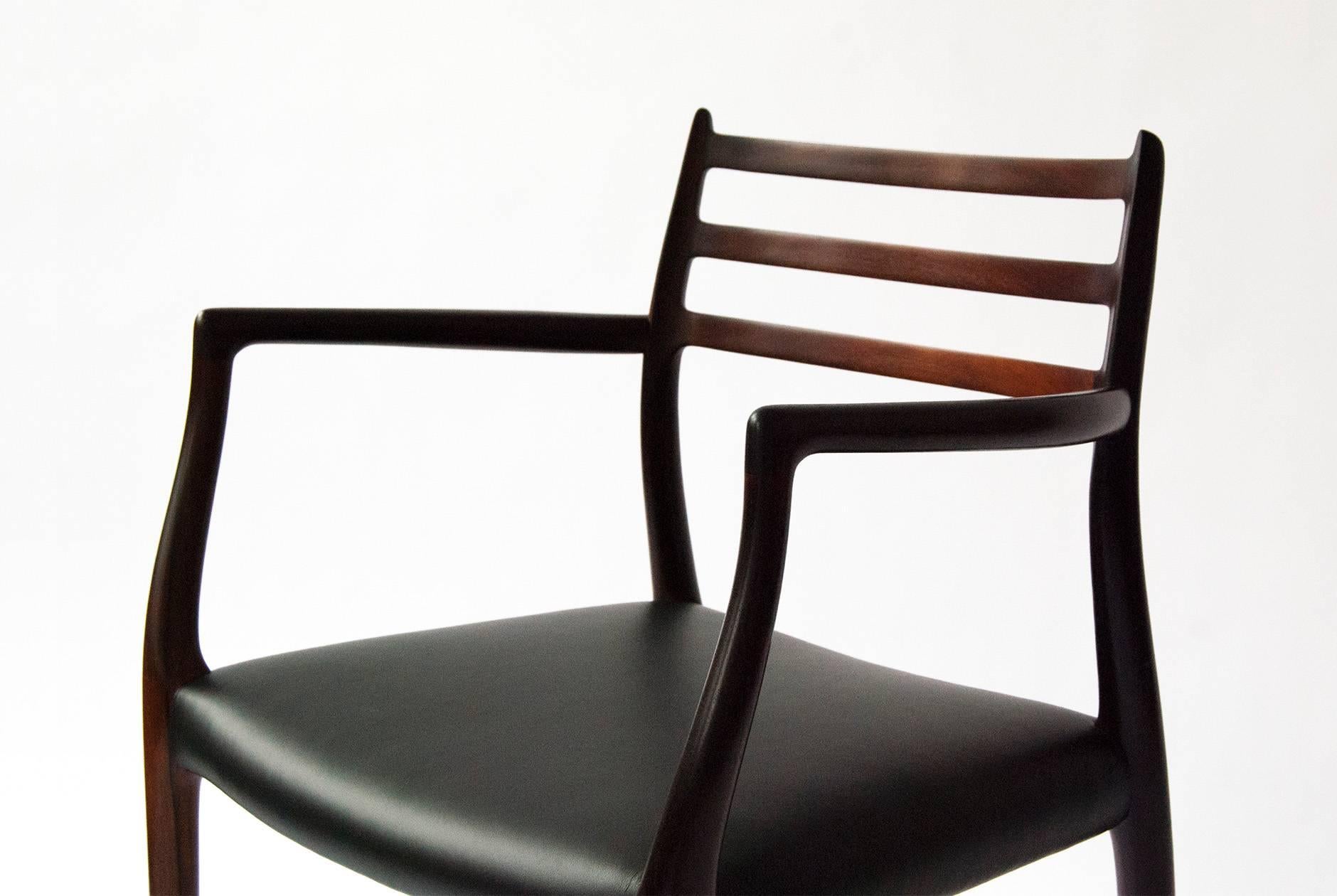 Mid-20th Century Niels O. Moller Model 62 Rosewood Armchair