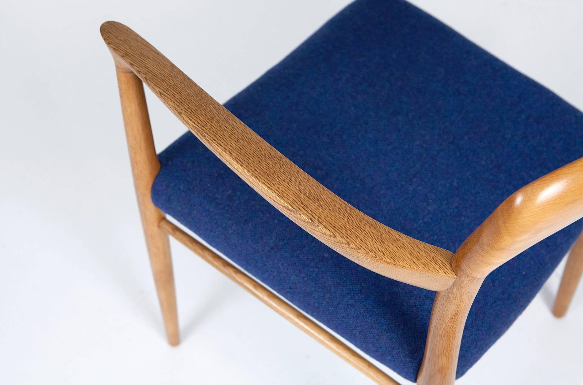 Scandinavian Modern Niels Moller Model 56 Oak Armchair, 1954