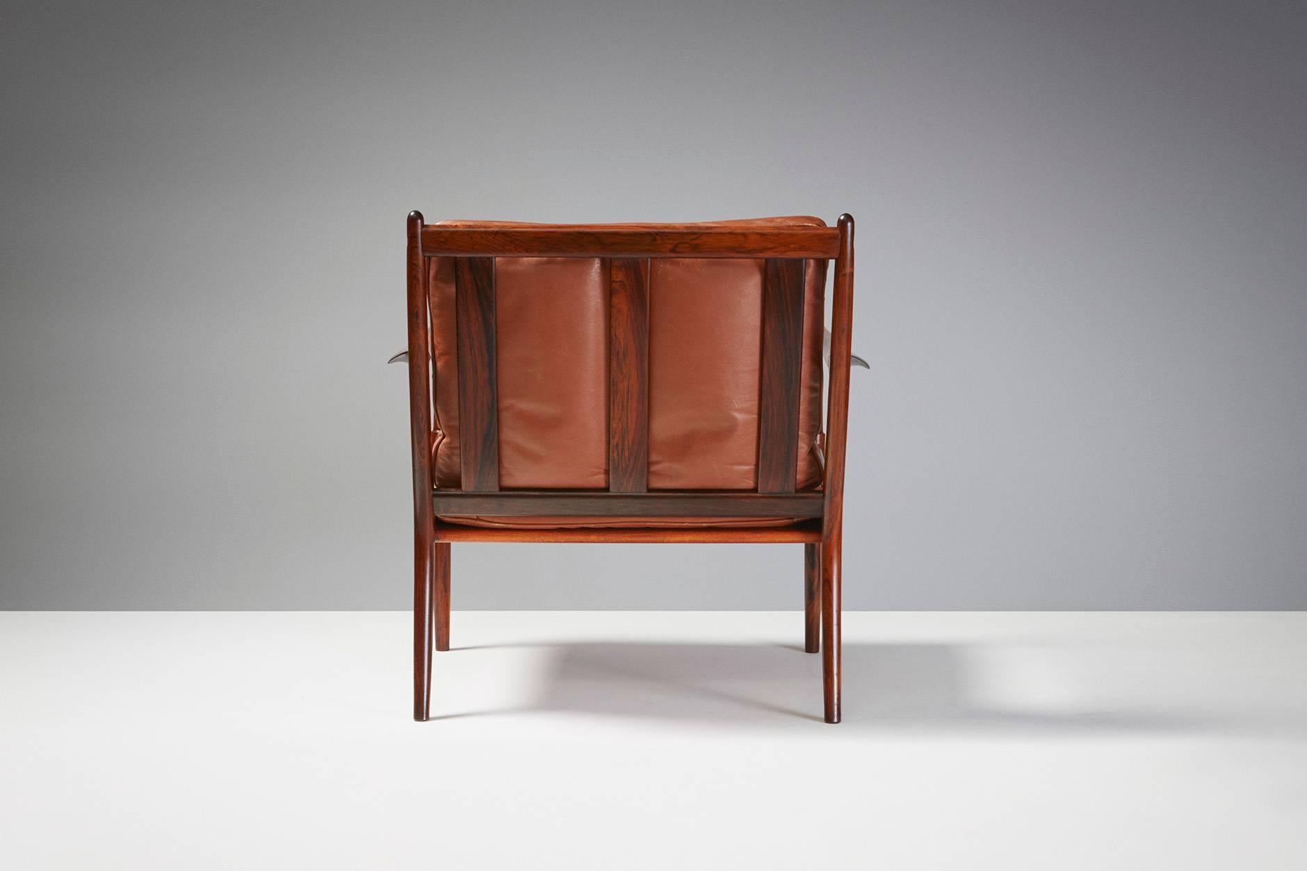 Pair of Ib Kofod-Larsen 'Samso' Rosewood Lounge Chairs, circa 1960s 1