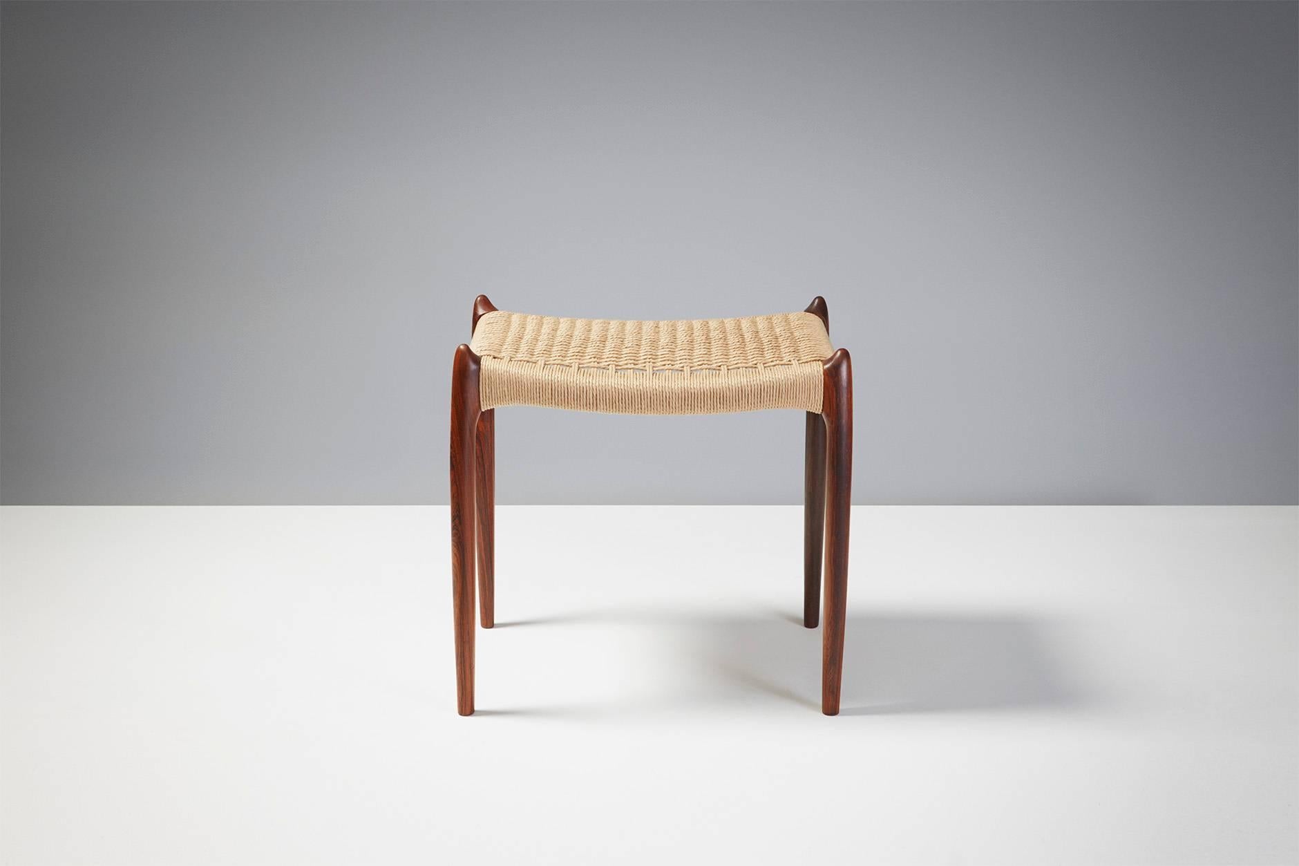 Niels O. Moller

Model 78a stool

Solid rosewood stool. Produced by J.L Moller Mobelfabrik. Woven papercord seat.

 