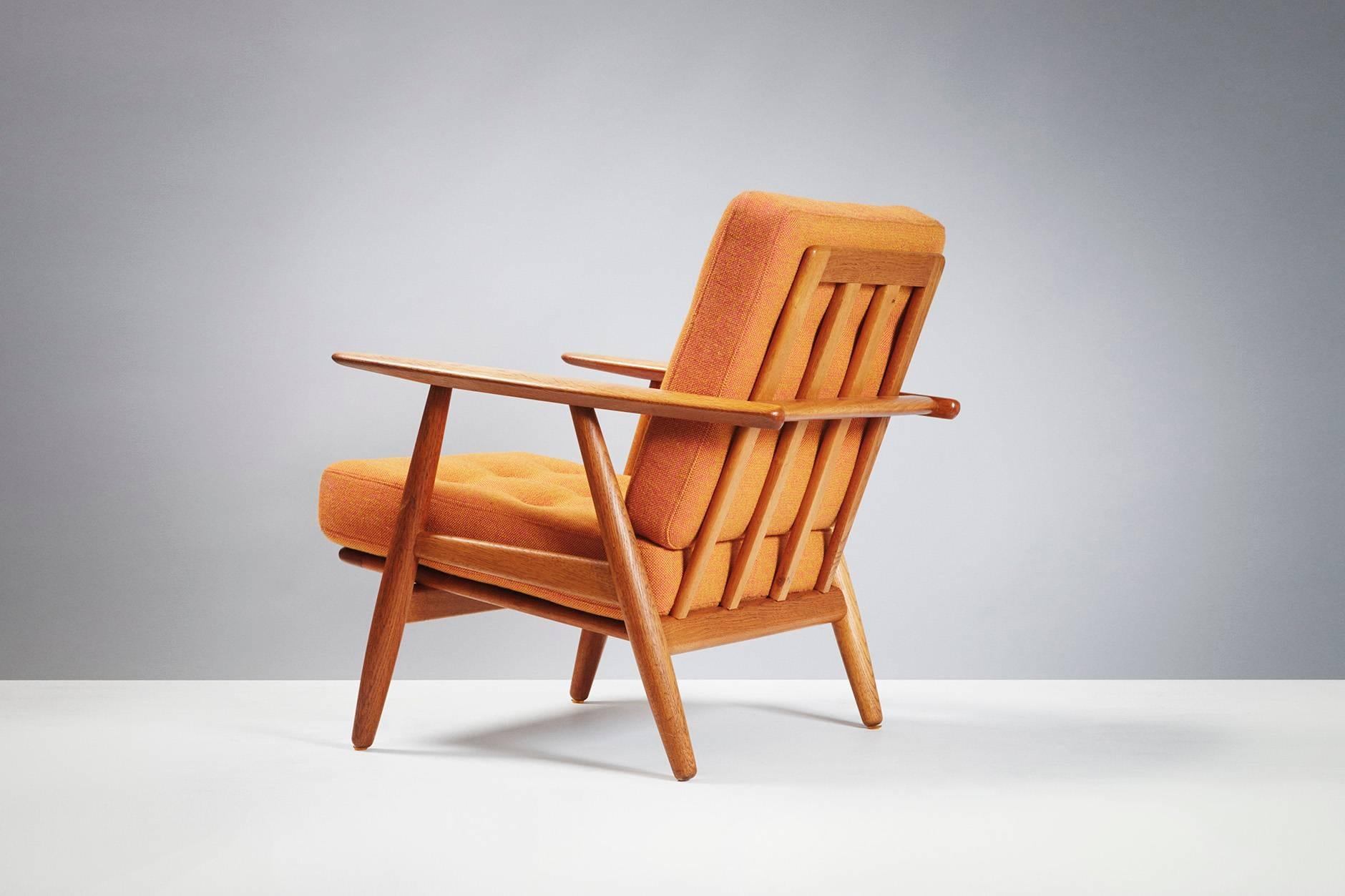 Scandinavian Modern Hans J. Wegner GE-240 Oak 'Cigar' Chair, 1955
