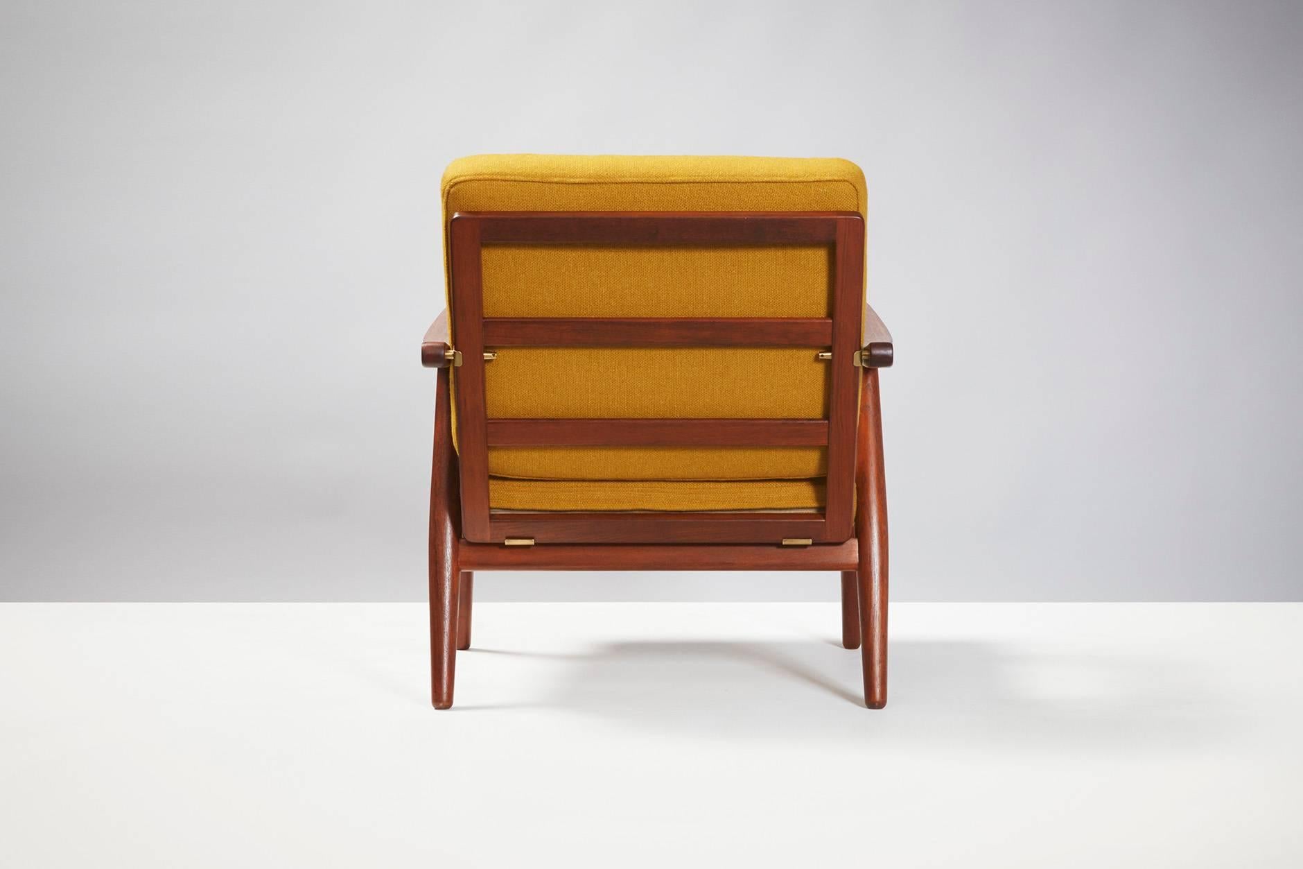 Scandinavian Modern Hans J. Wegner GE-270 Teak Lounge Chair, 1956