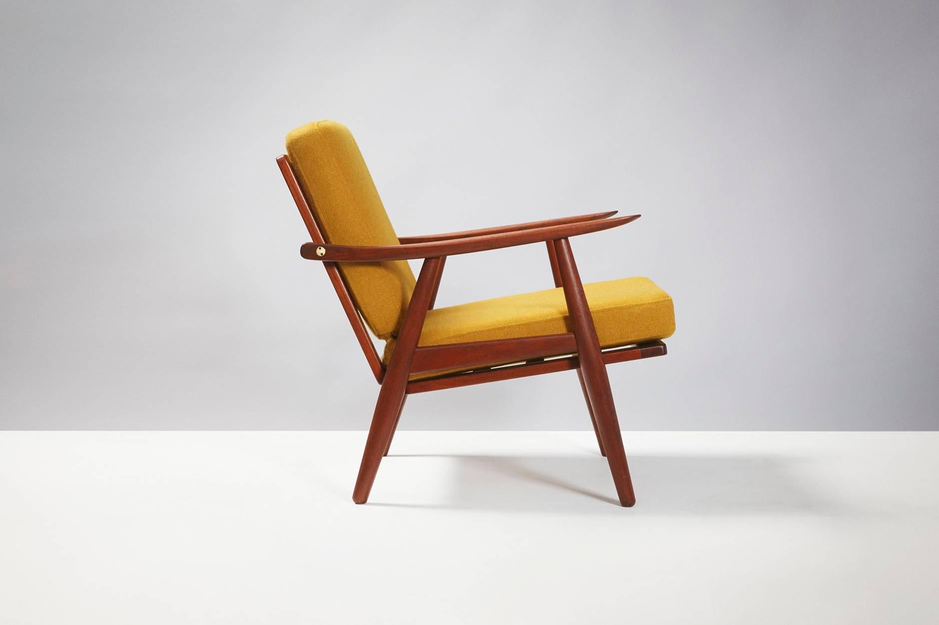 Danish Hans J. Wegner GE-270 Teak Lounge Chair, 1956