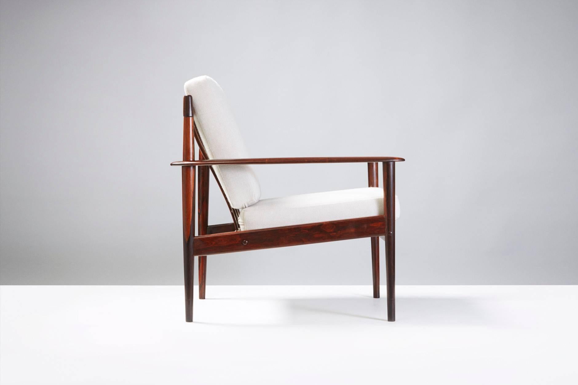 Danish Grete Jalk PJ-156 Rosewood Lounge Chair, circa 1953