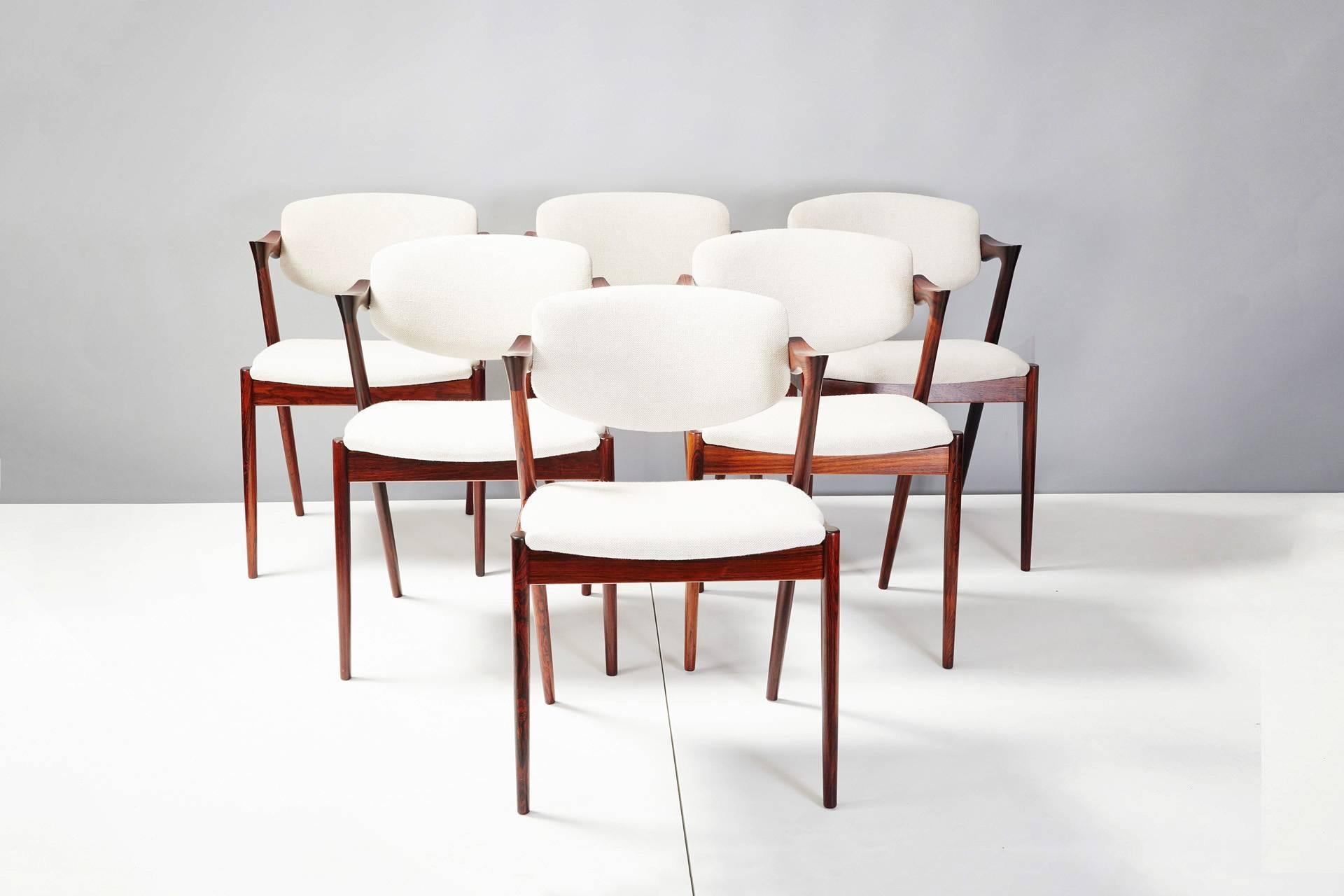 Kai Kristiansen Model 42 Dining Chairs, 1956 1