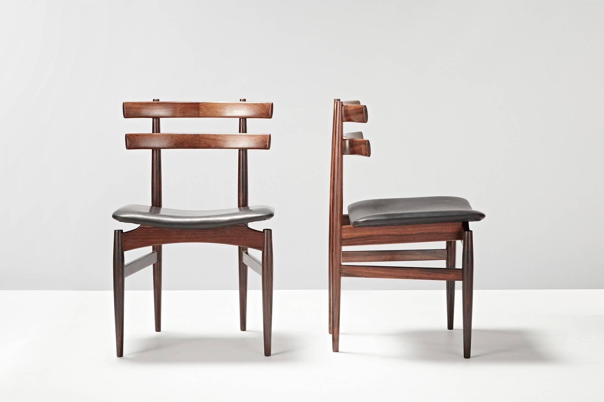 Danish Poul Hundevad Dining Chairs, Set of Six