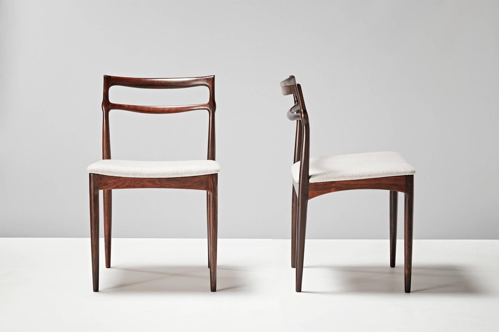 Danish H.W. Klein, Set of Six Rosewood Dining Chairs