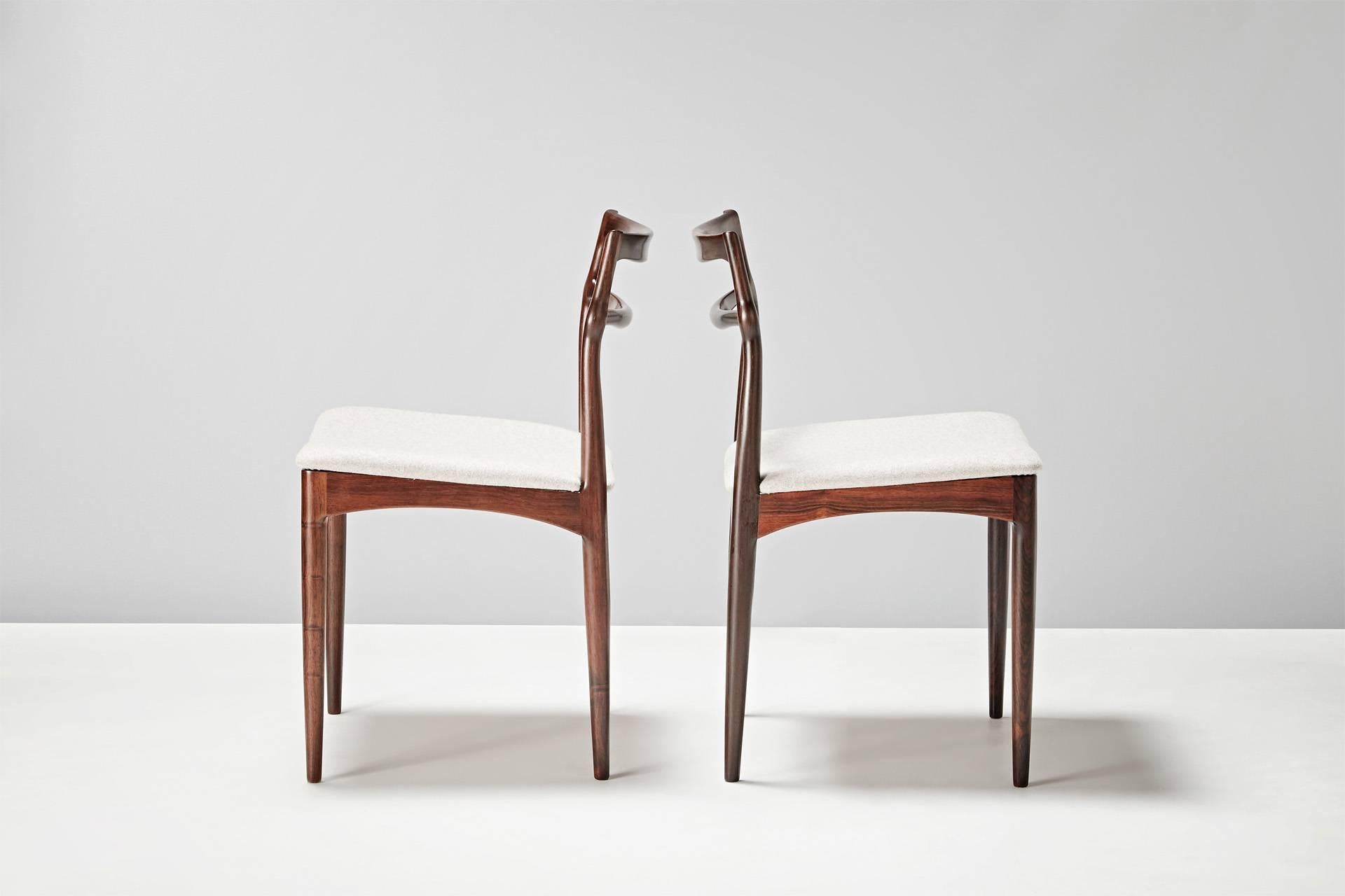 H.W. Klein, Set of Six Rosewood Dining Chairs In Excellent Condition In London, GB