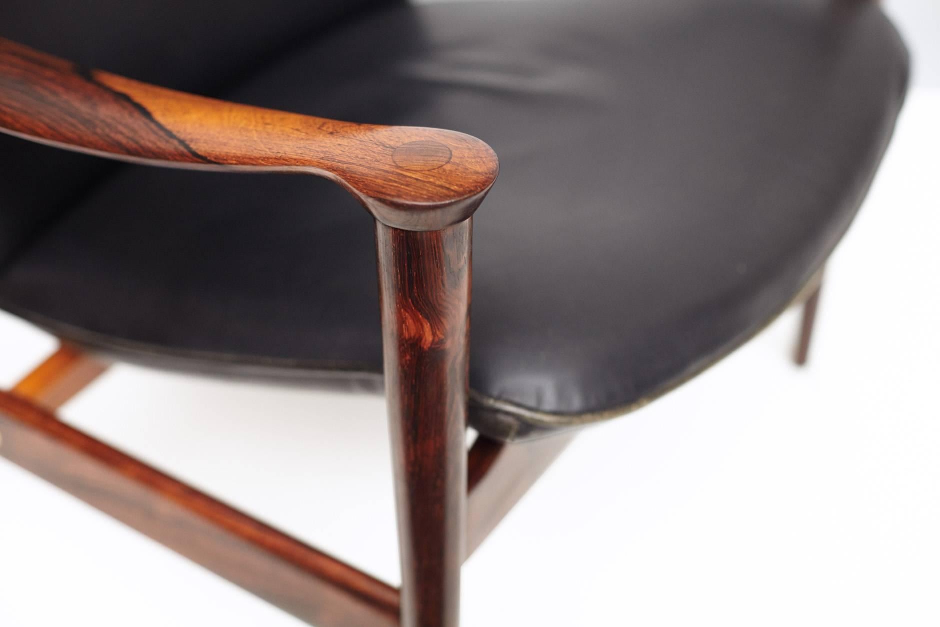 Danish Fredrik Kayser Model 711 Lounge Chair
