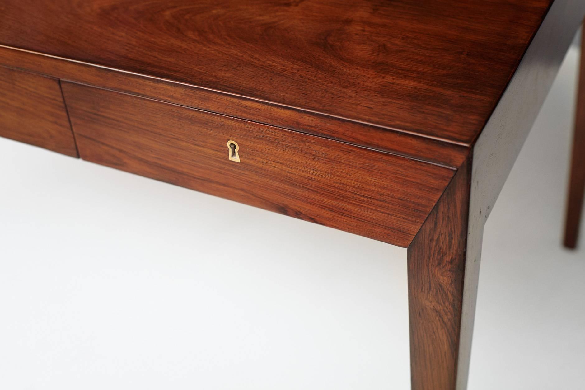 Severin Hansen Jnr. Rosewood Writing Desk, circa 1950s In Excellent Condition In London, GB