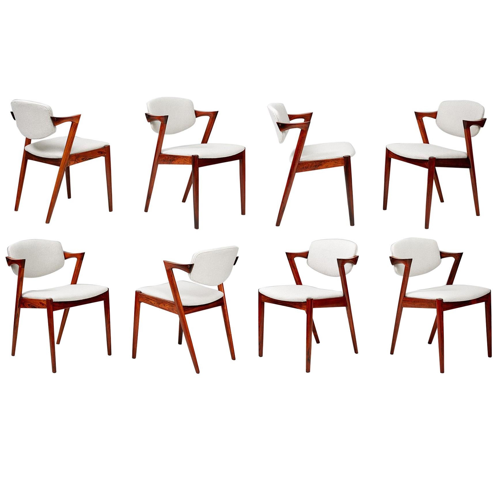 Kai Kristiansen Model 42 Dining Chairs, Rosewood