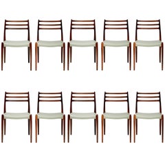 Niels O. Møller Model 78 Dining Chairs, 1962