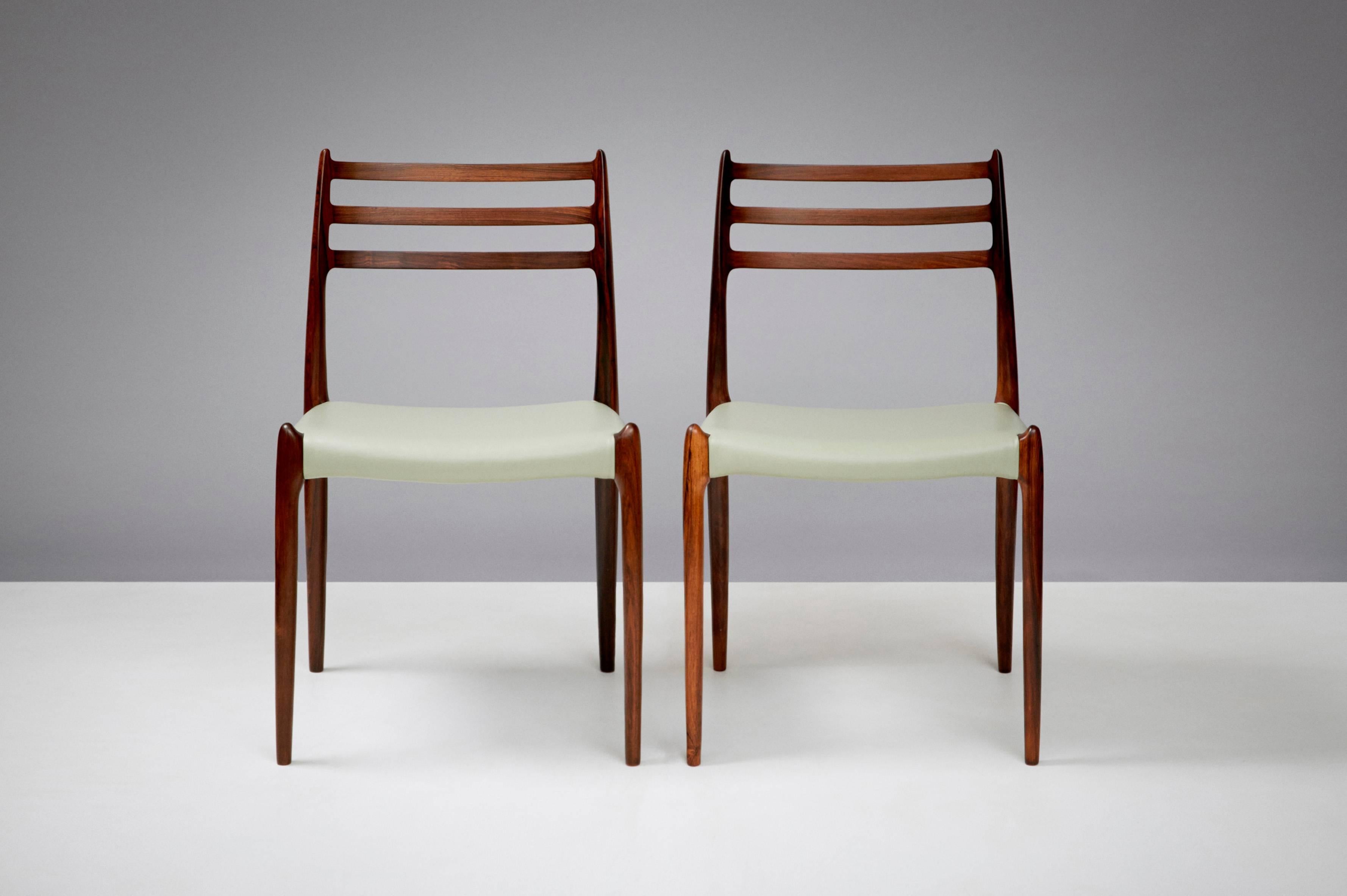 Niels O. Møller Model 78 Dining Chairs, 1962 (Mitte des 20. Jahrhunderts)