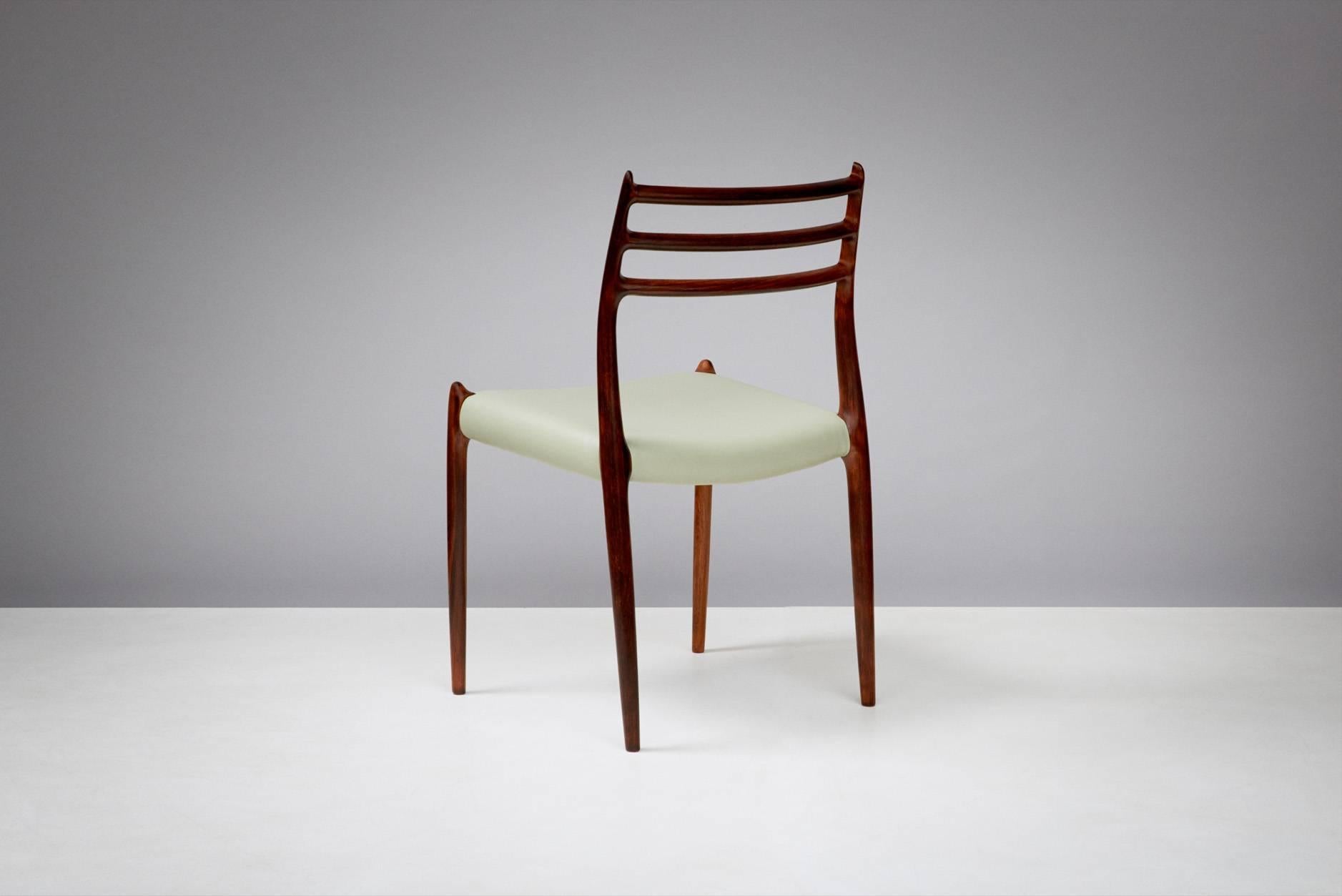 Niels O. Møller Model 78 Rosewood Dining Chairs, 1962 (Skandinavische Moderne)