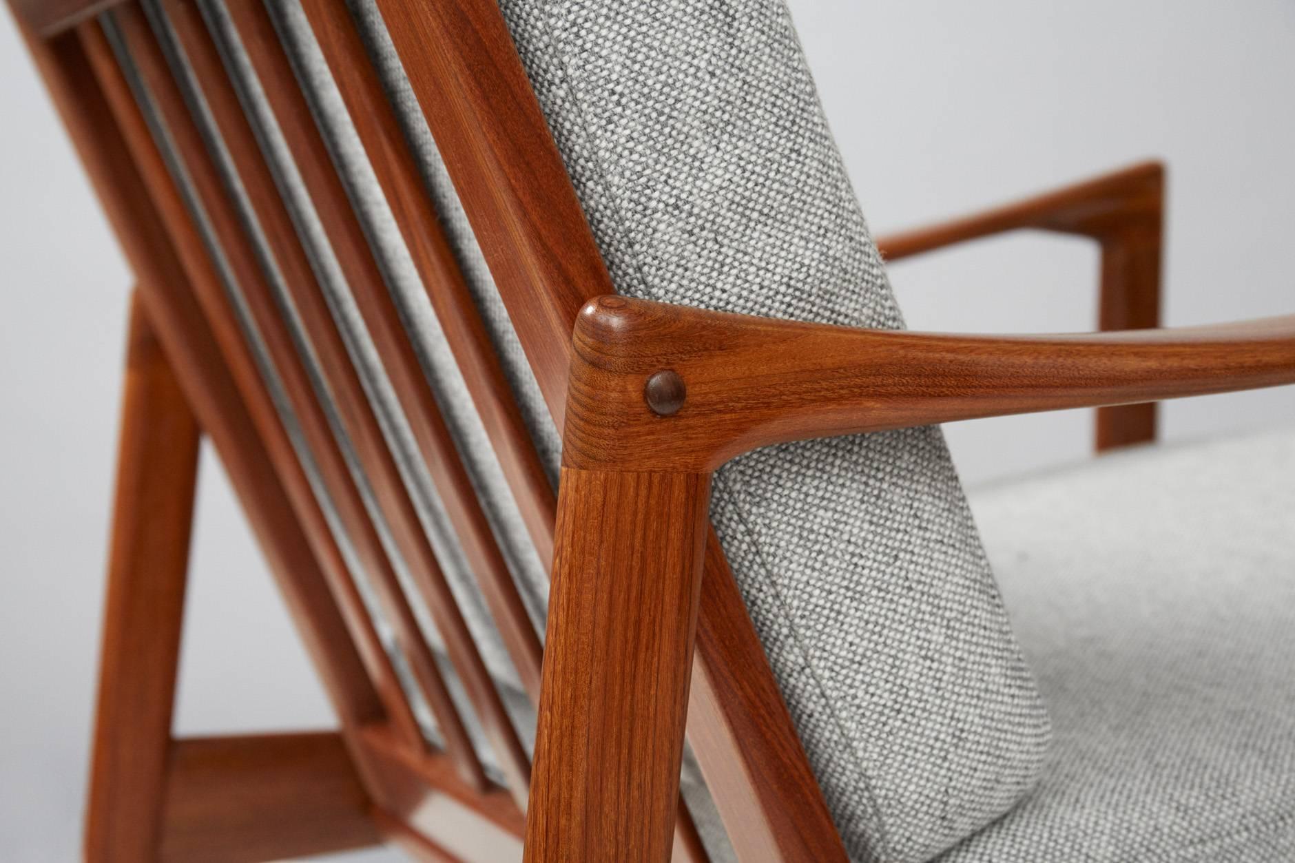 Wool Ib Kofod-Larsen Candidate Chairs, circa 1960