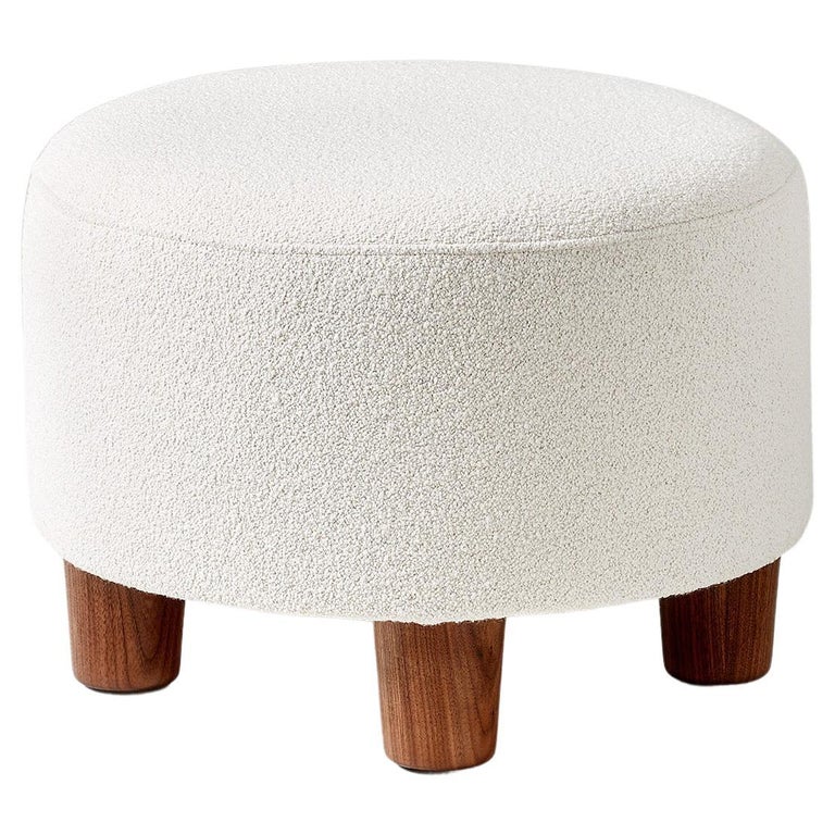 Custom Made Round Boucle Ottoman With, How To Make A Round Ottoman With Legs