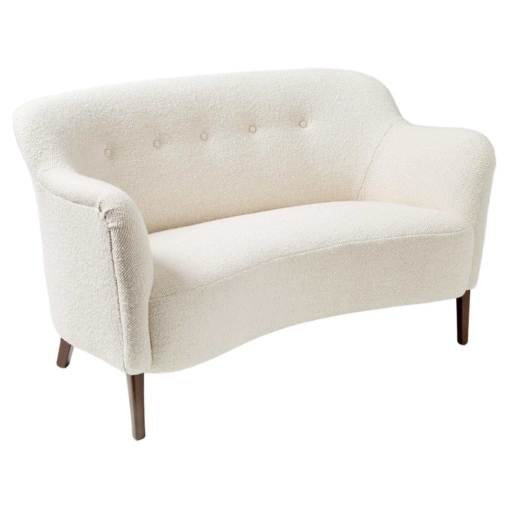 Custom Made Love-Seat Sofa by Alfred Kristensen. Available in COM upholstery For Sale