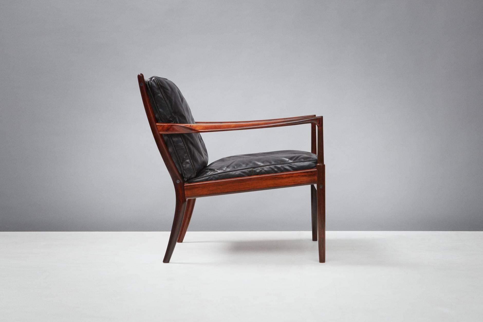 Scandinavian Modern Ib Kofod-Larsen 'Samso' Rosewood Lounge Chair, circa 1960s