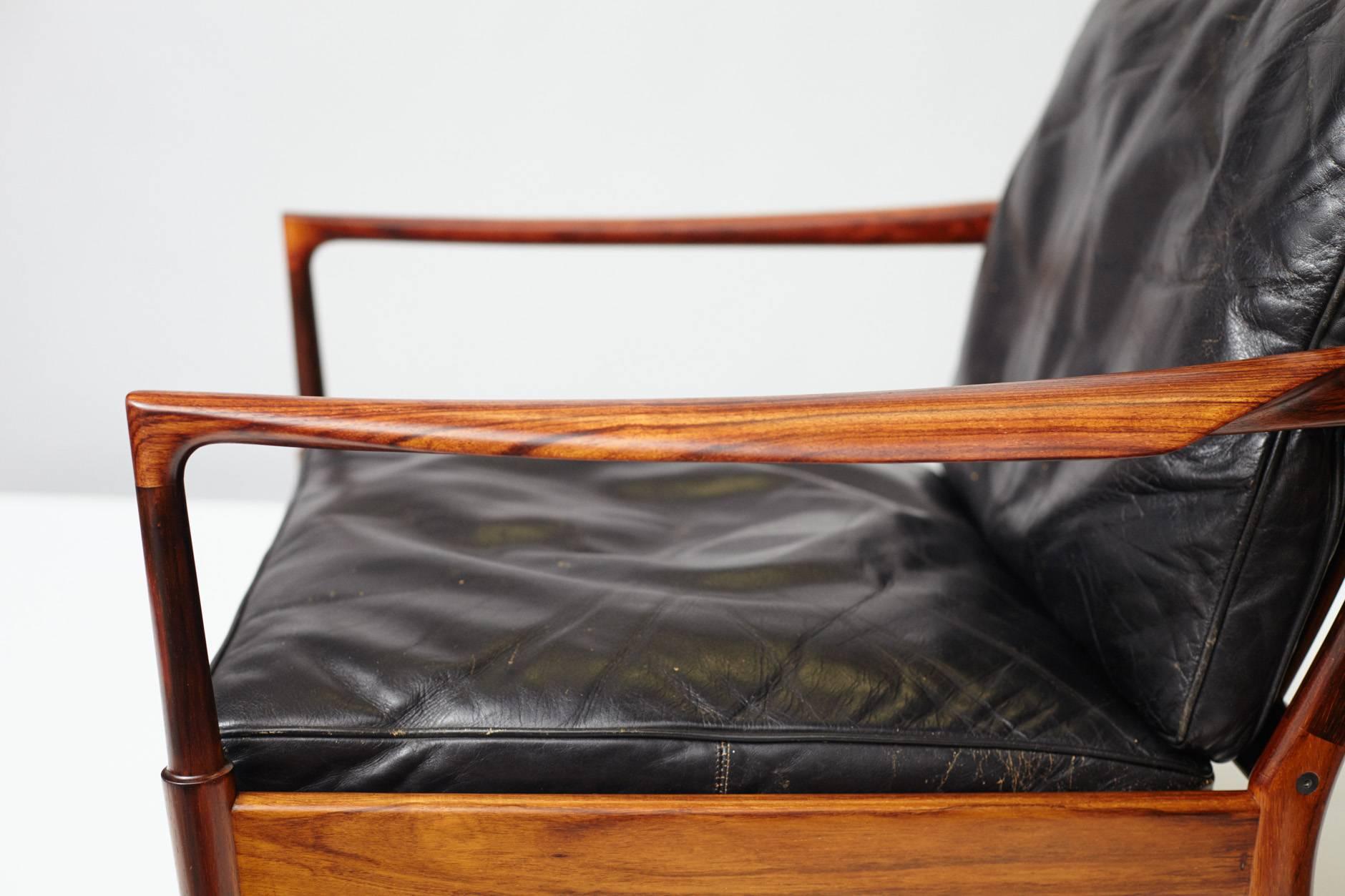 Ib Kofod-Larsen 'Samso' Rosewood Lounge Chair, circa 1960s 2