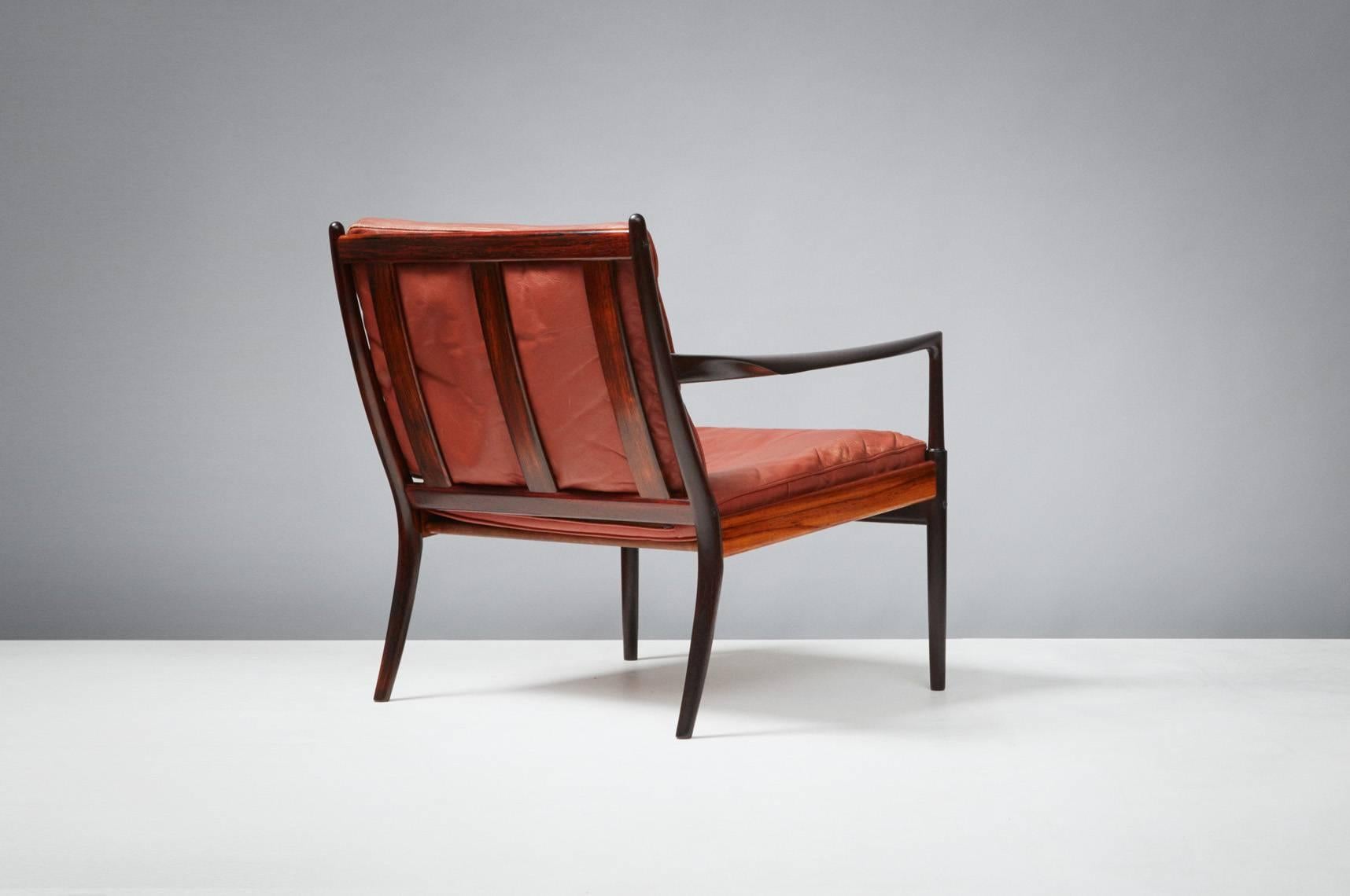 Scandinavian Modern Ib Kofod-Larsen 'Samso' Rosewood Lounge Chair, circa 1960s