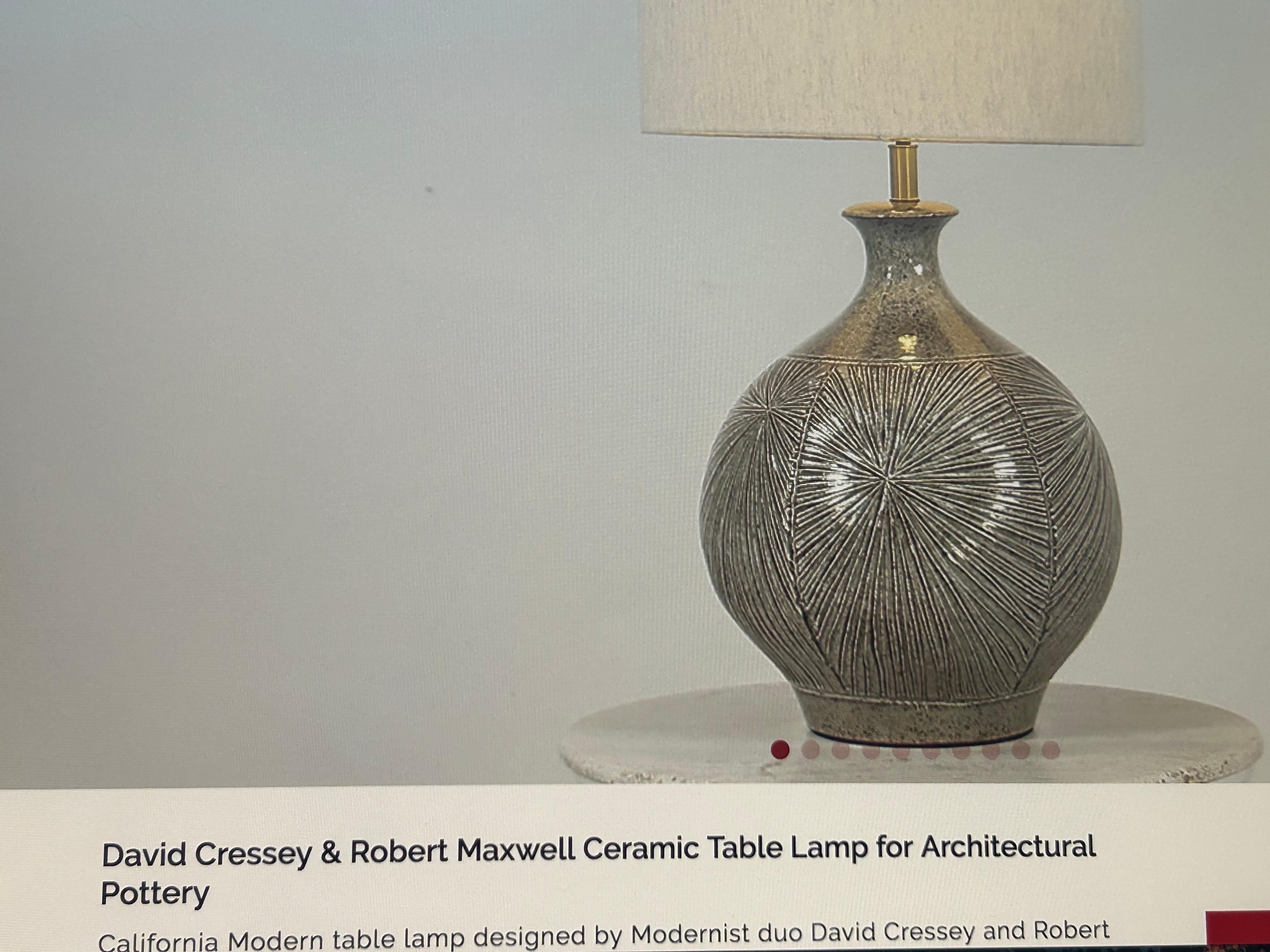Moderno Vaso grande Architectural Pottery in gres David Cressey in vendita