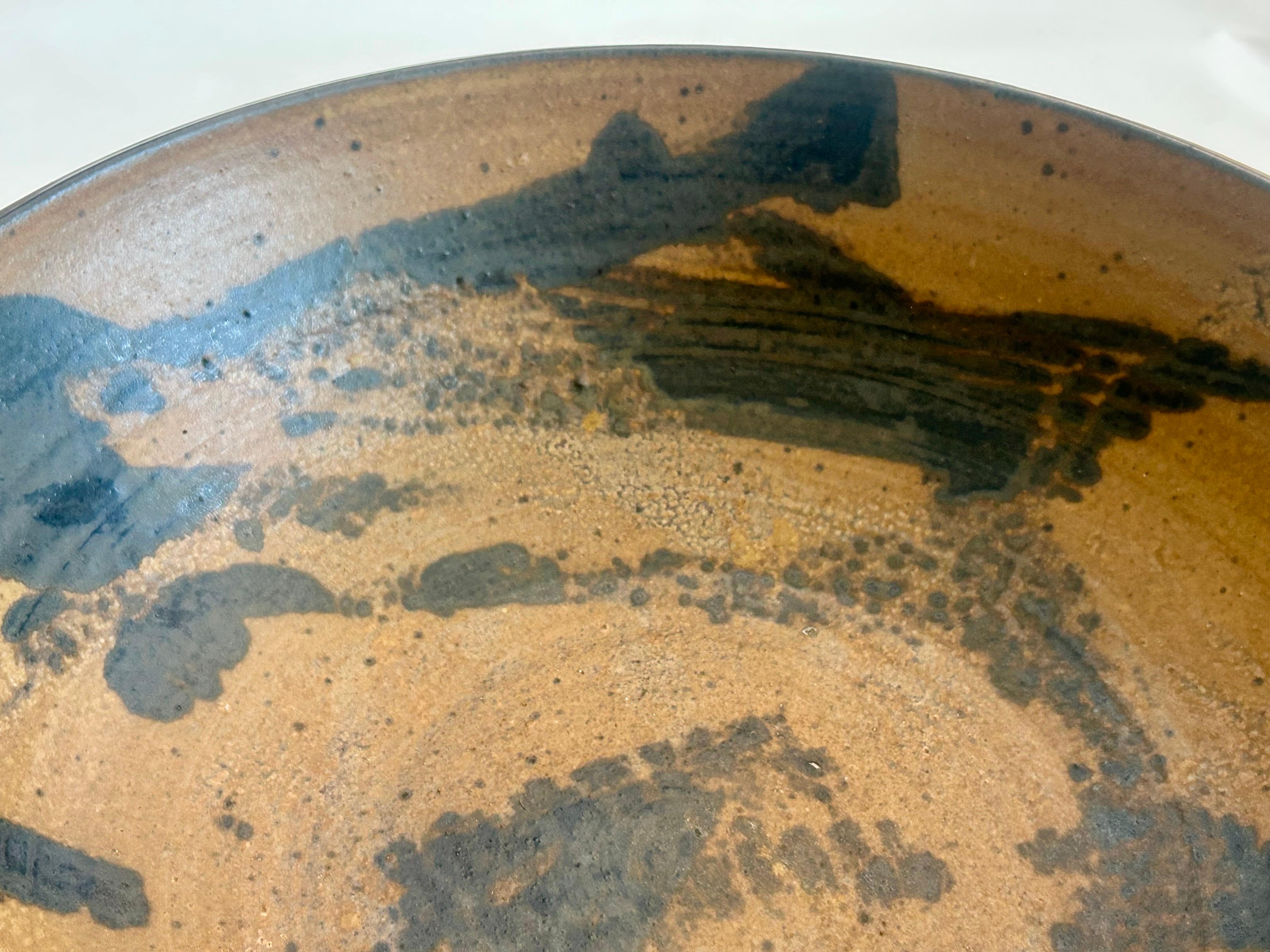 Cuenco grande de gres Studio Toshiko Takaezu en venta 6