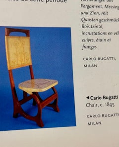 Silla ocasional de pergamino Carlo Bugatti Palazzetti Italia