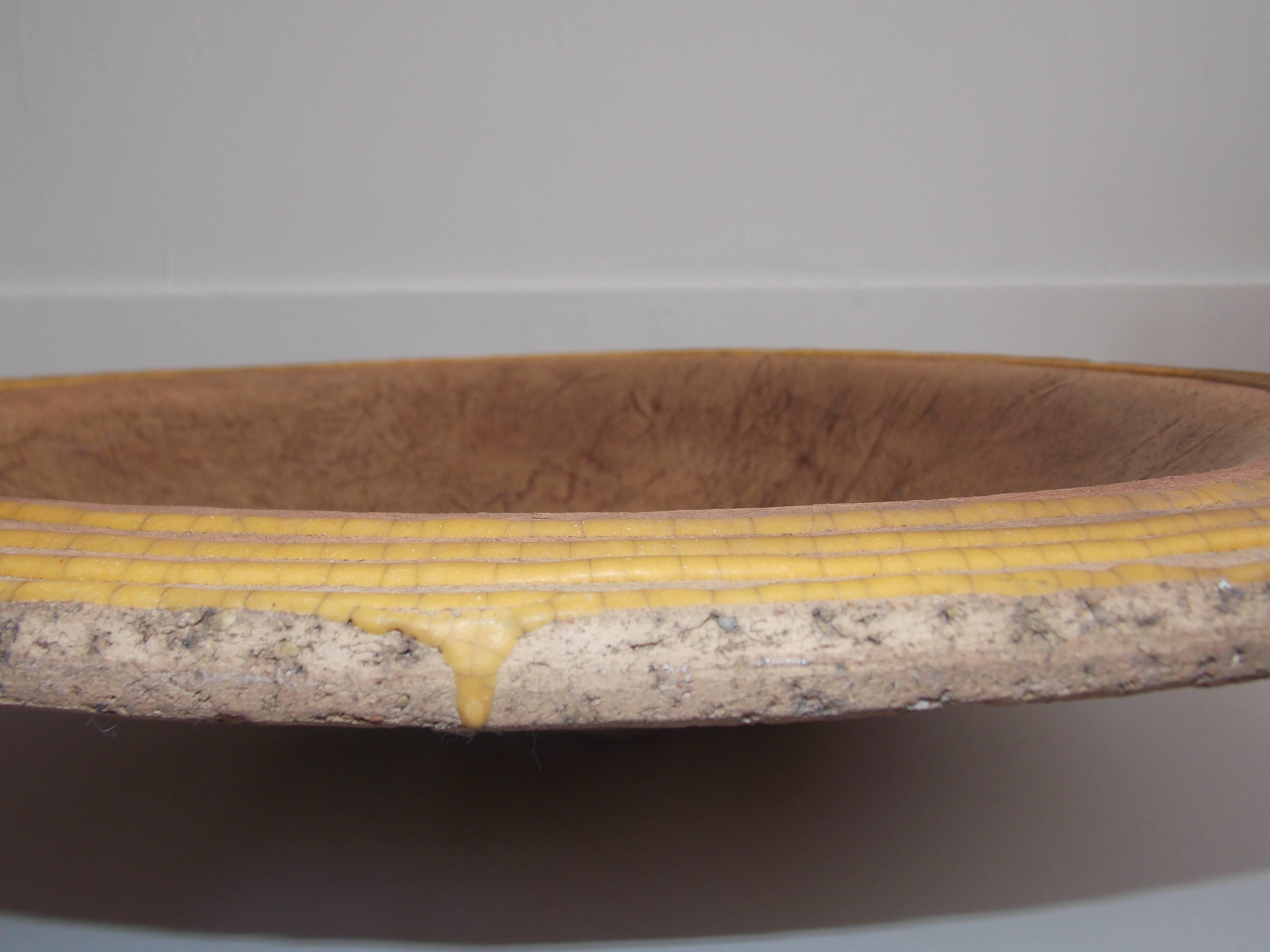 Mid-20th Century Rare Glen Lukens Big Studio Pottery Bowl or Charger