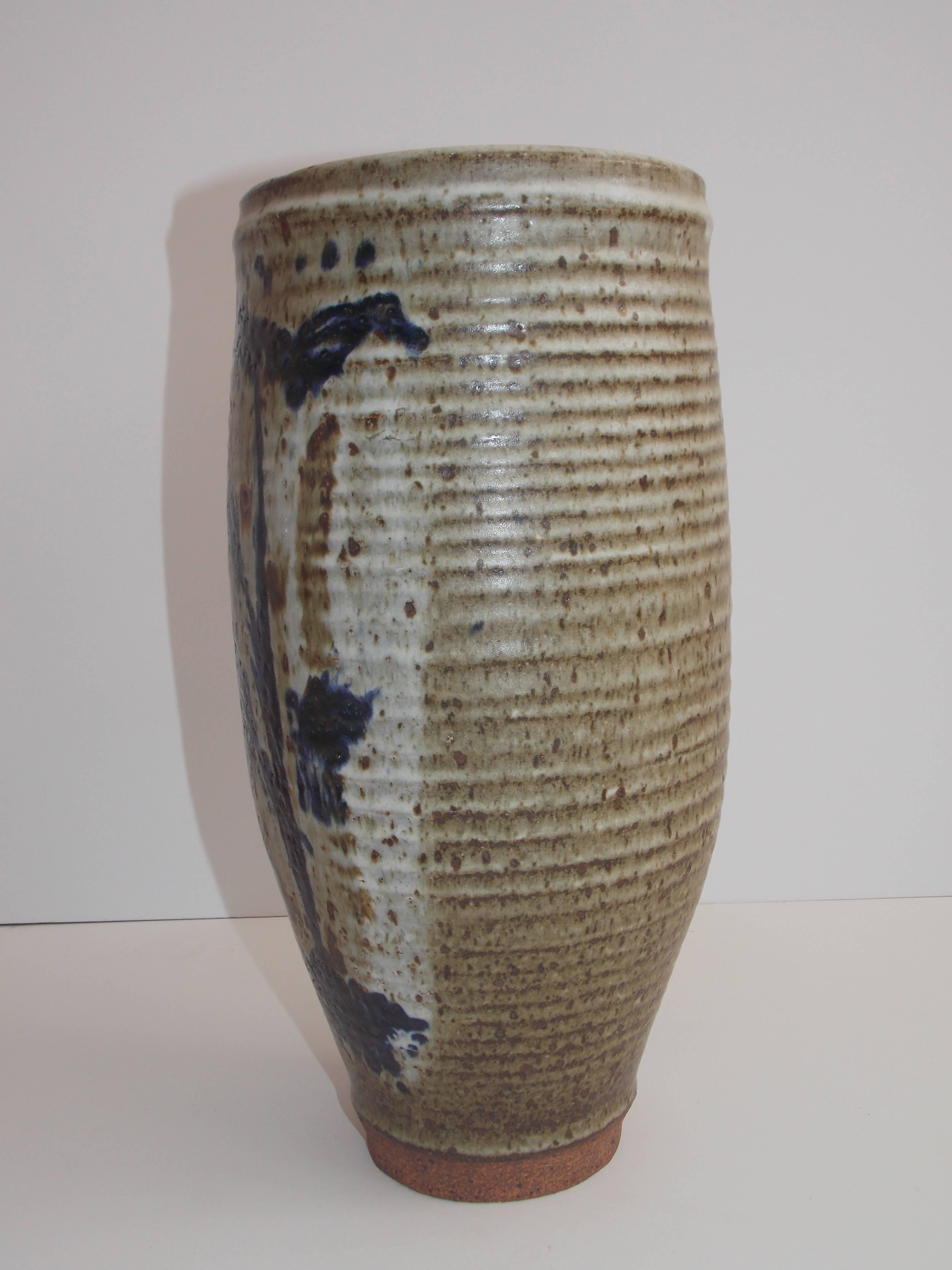 Glazed Vivika & Otto Heino Tall Studio Pottery Vase