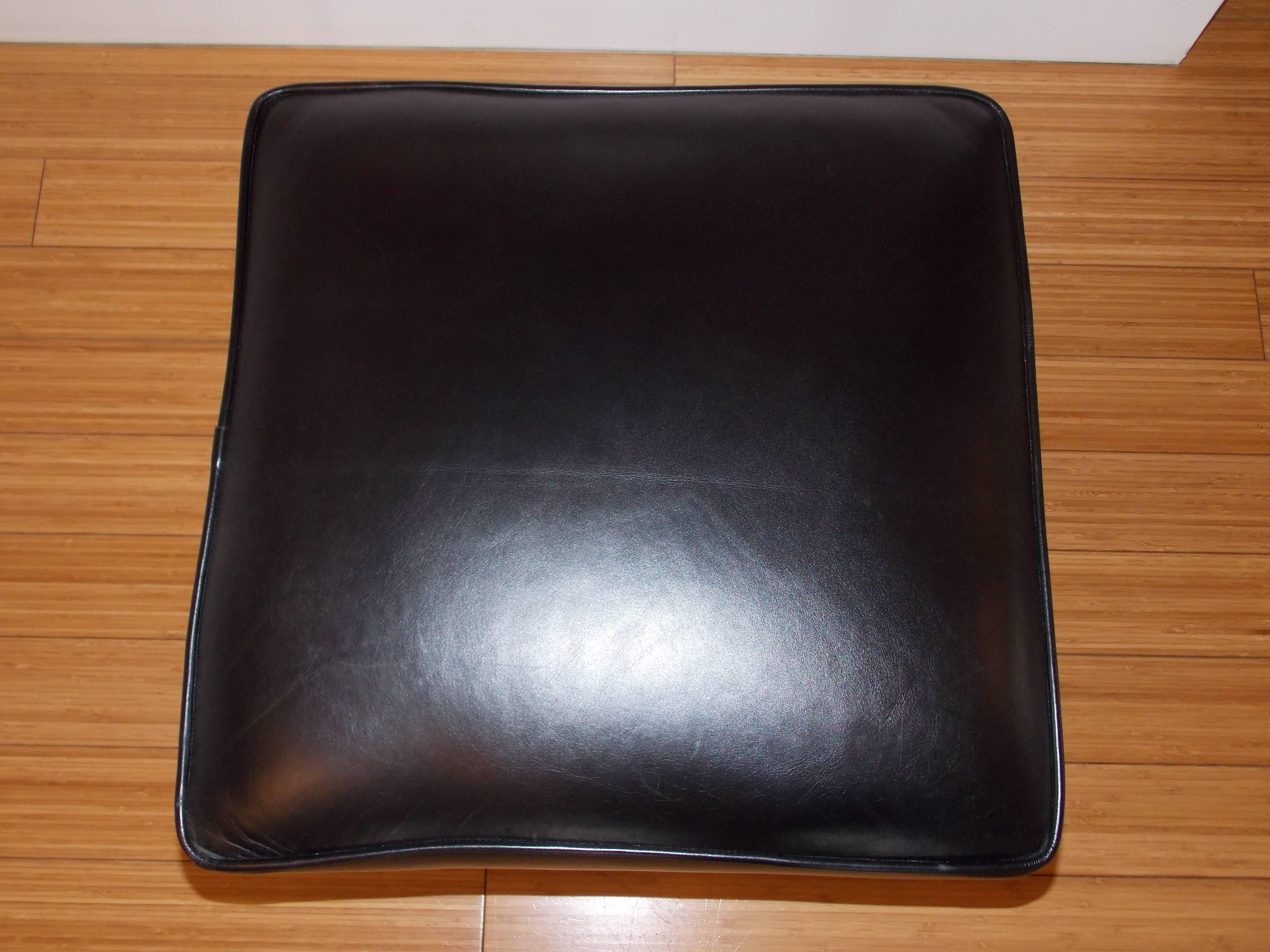 Paul McCobb Leather Occasional Stool or Ottoman 2