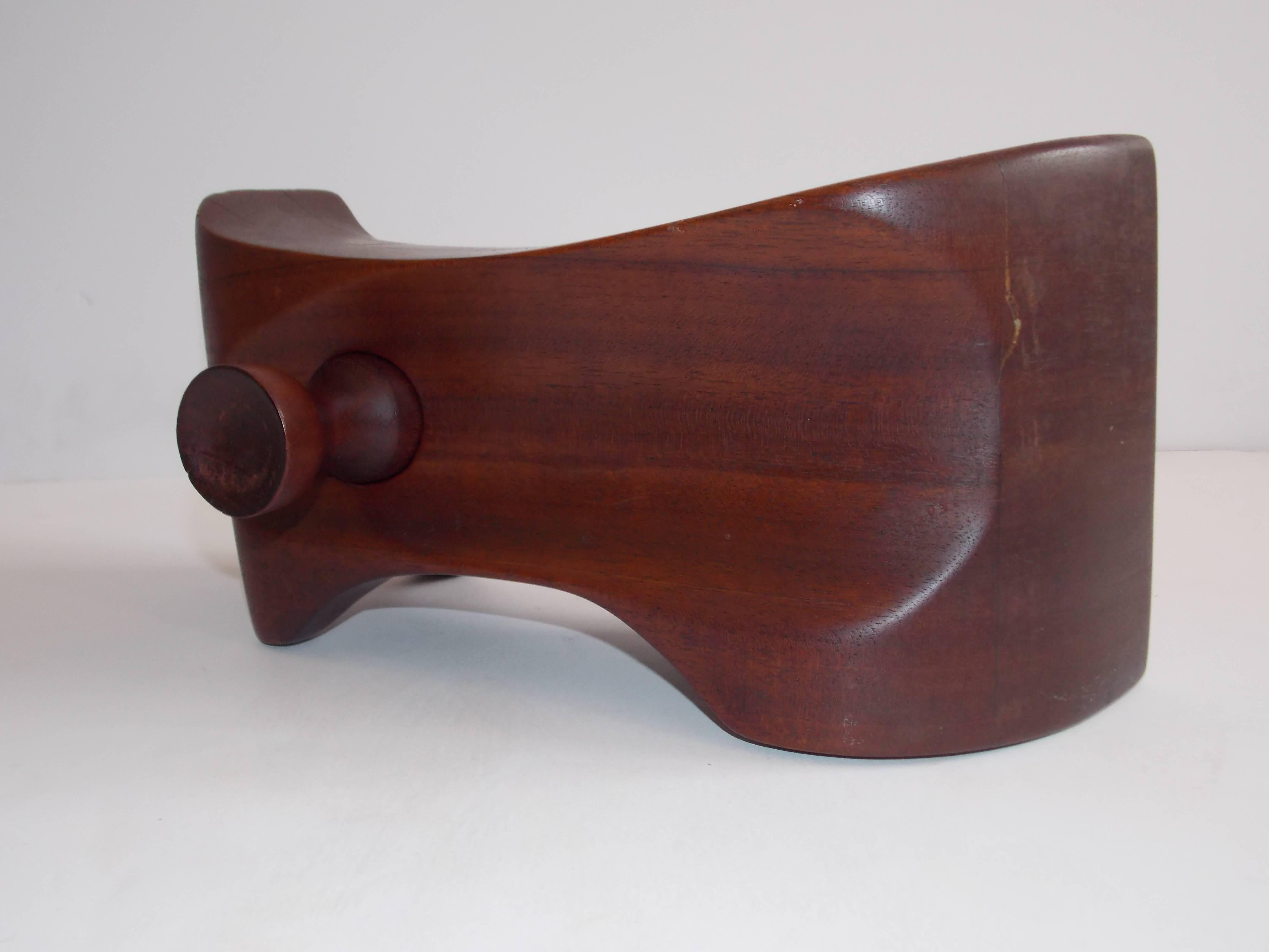 Modern Studio Craft Design Wood Bank Art Object  4