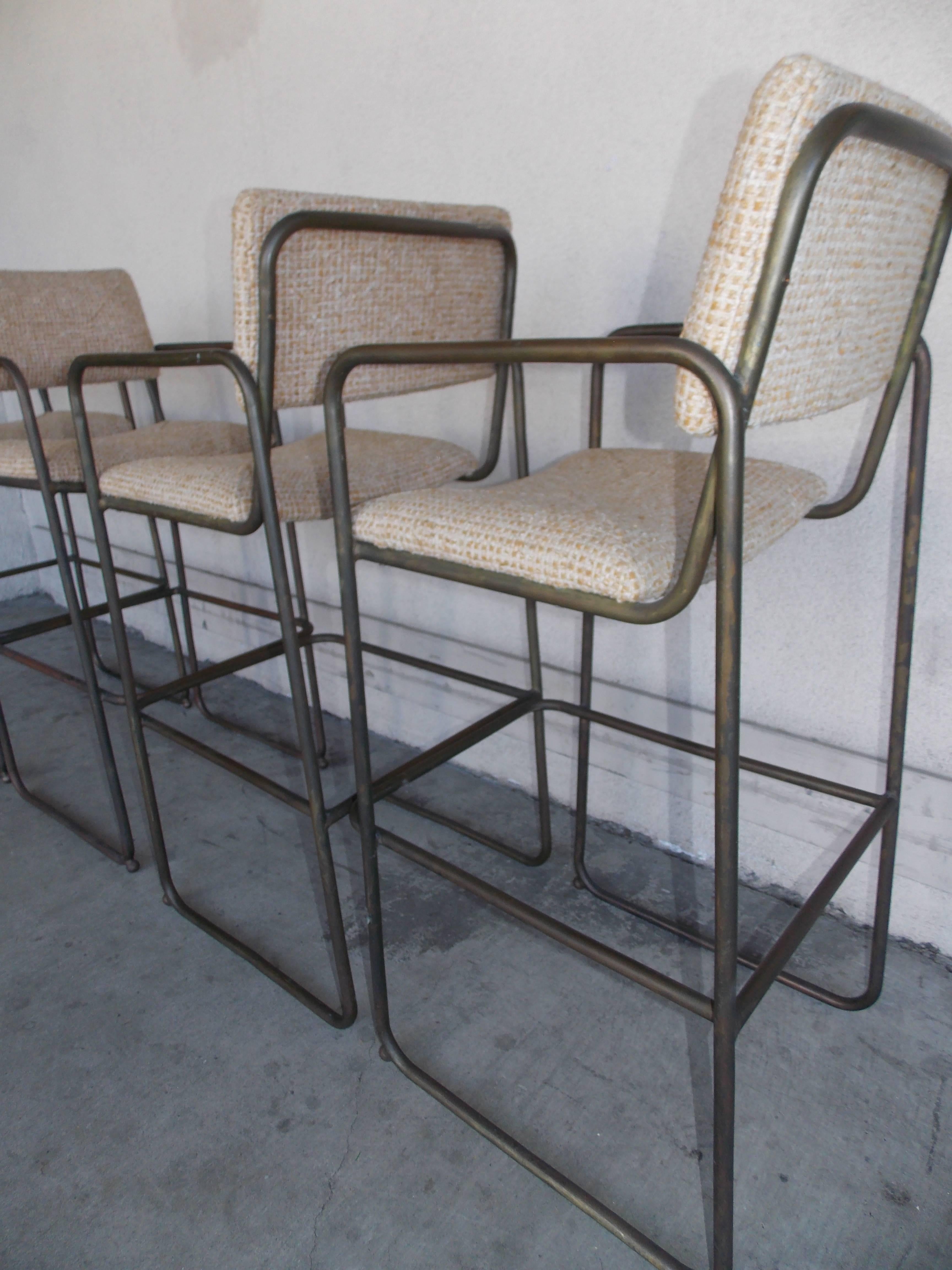 Kipp Stewart Bronze Bar Stools for Terra California Design In Good Condition In Los Angeles, CA