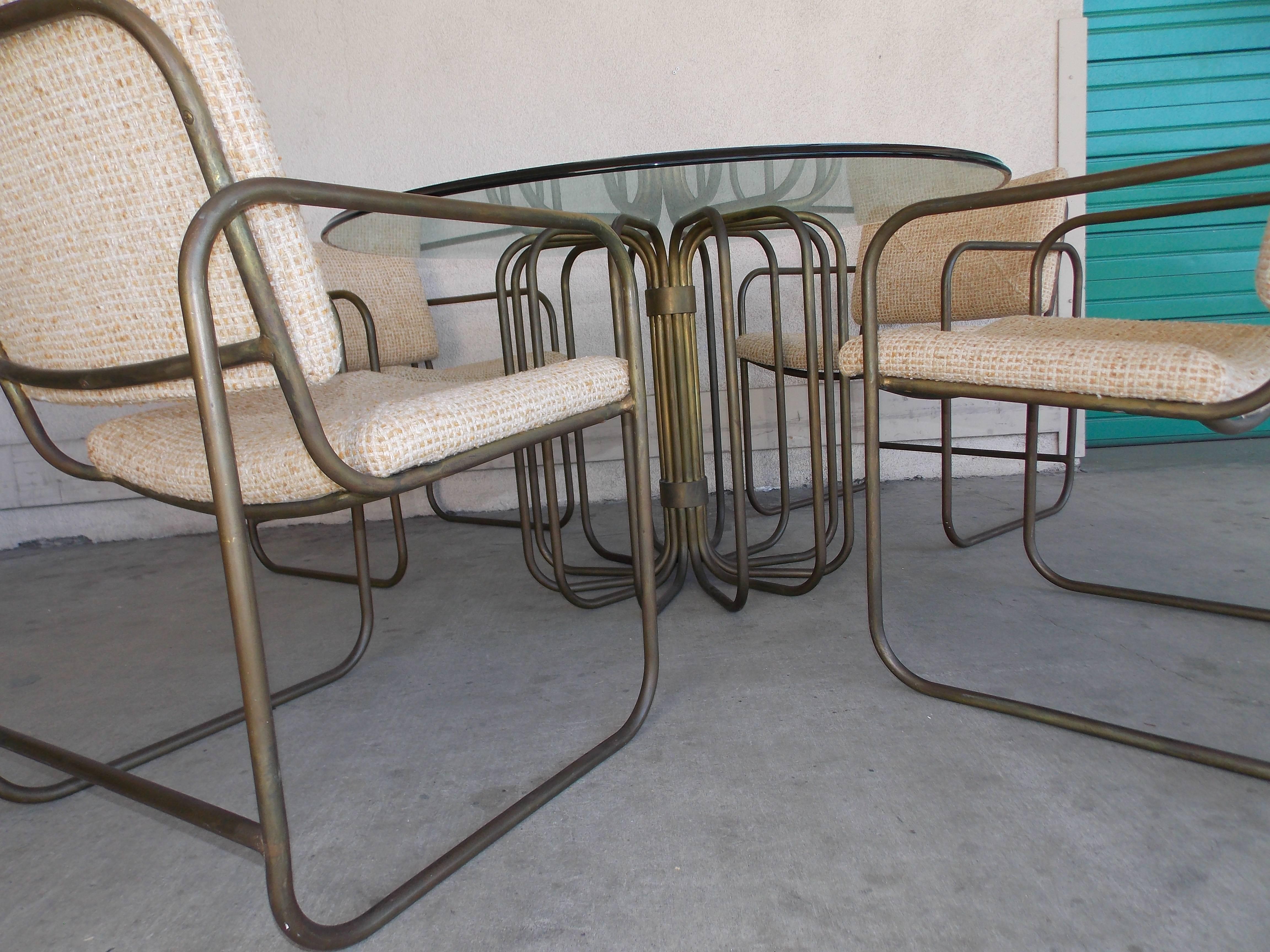 American Kipp Stewart Bronze Table and Chairs for Terra California Design