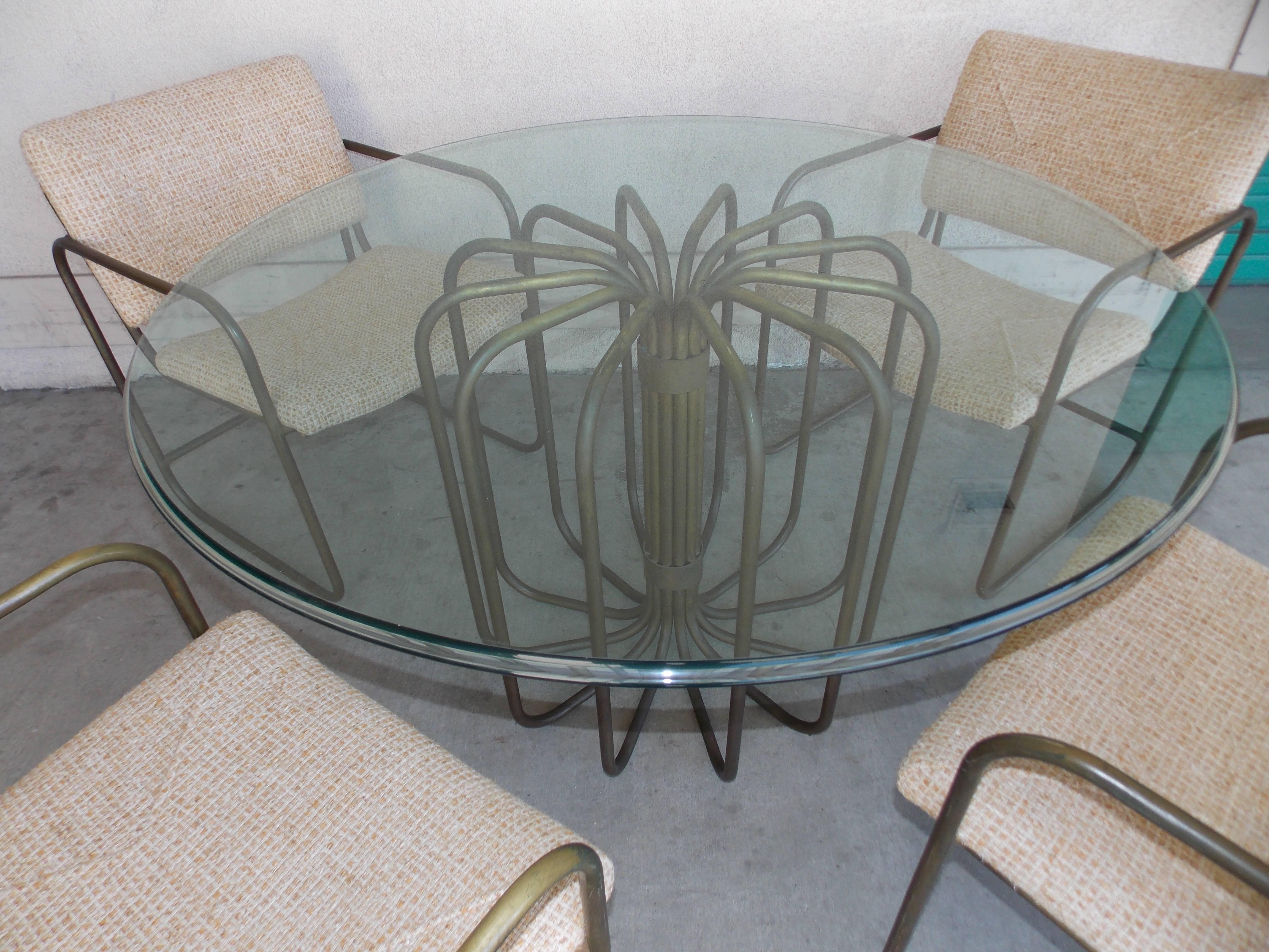 Kipp Stewart Bronze Table and Chairs for Terra California Design In Good Condition In Los Angeles, CA