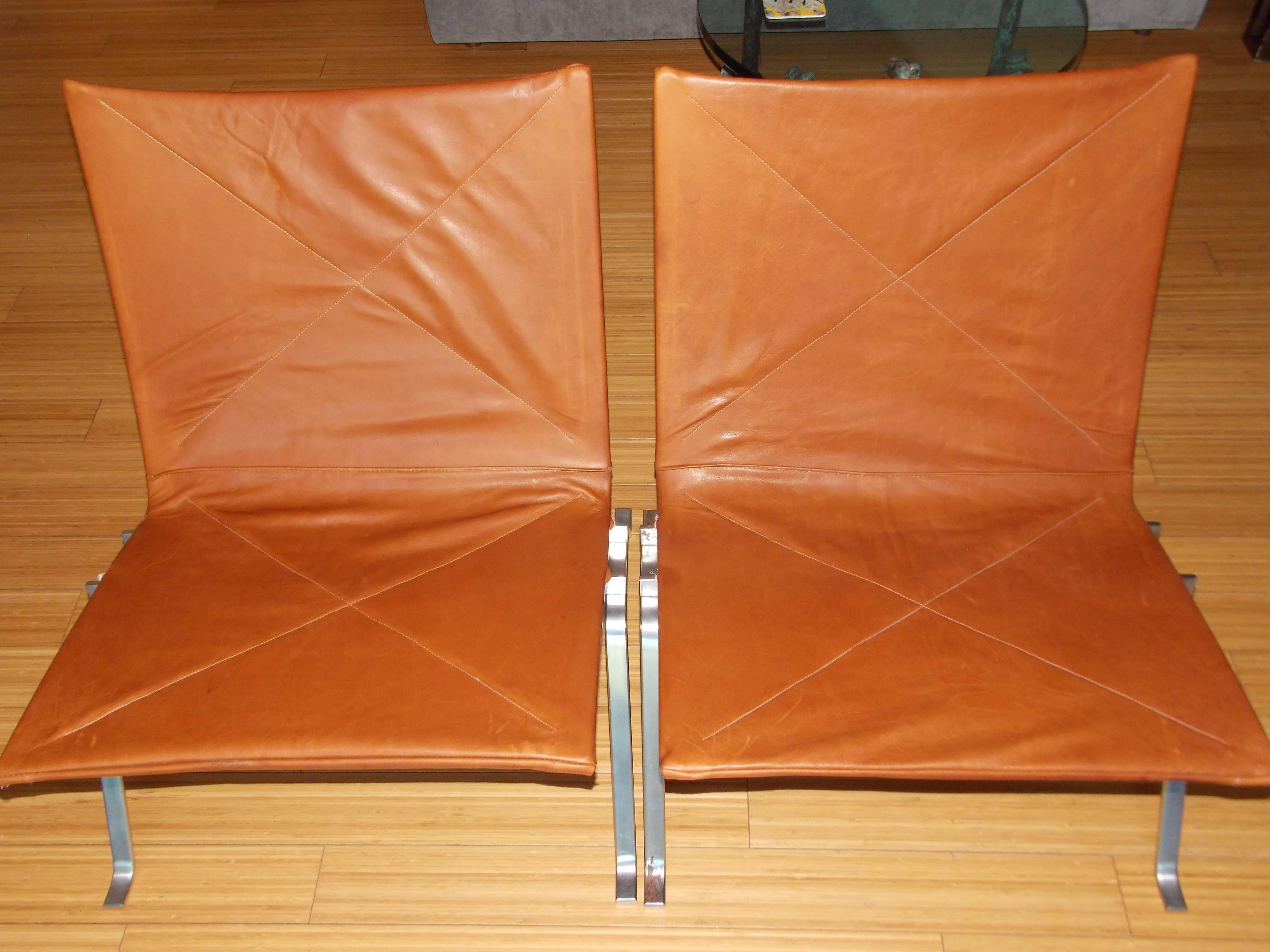 Modern Poul Kjaerholm Lounge Chairs for E.Kold Christensen, Denmark