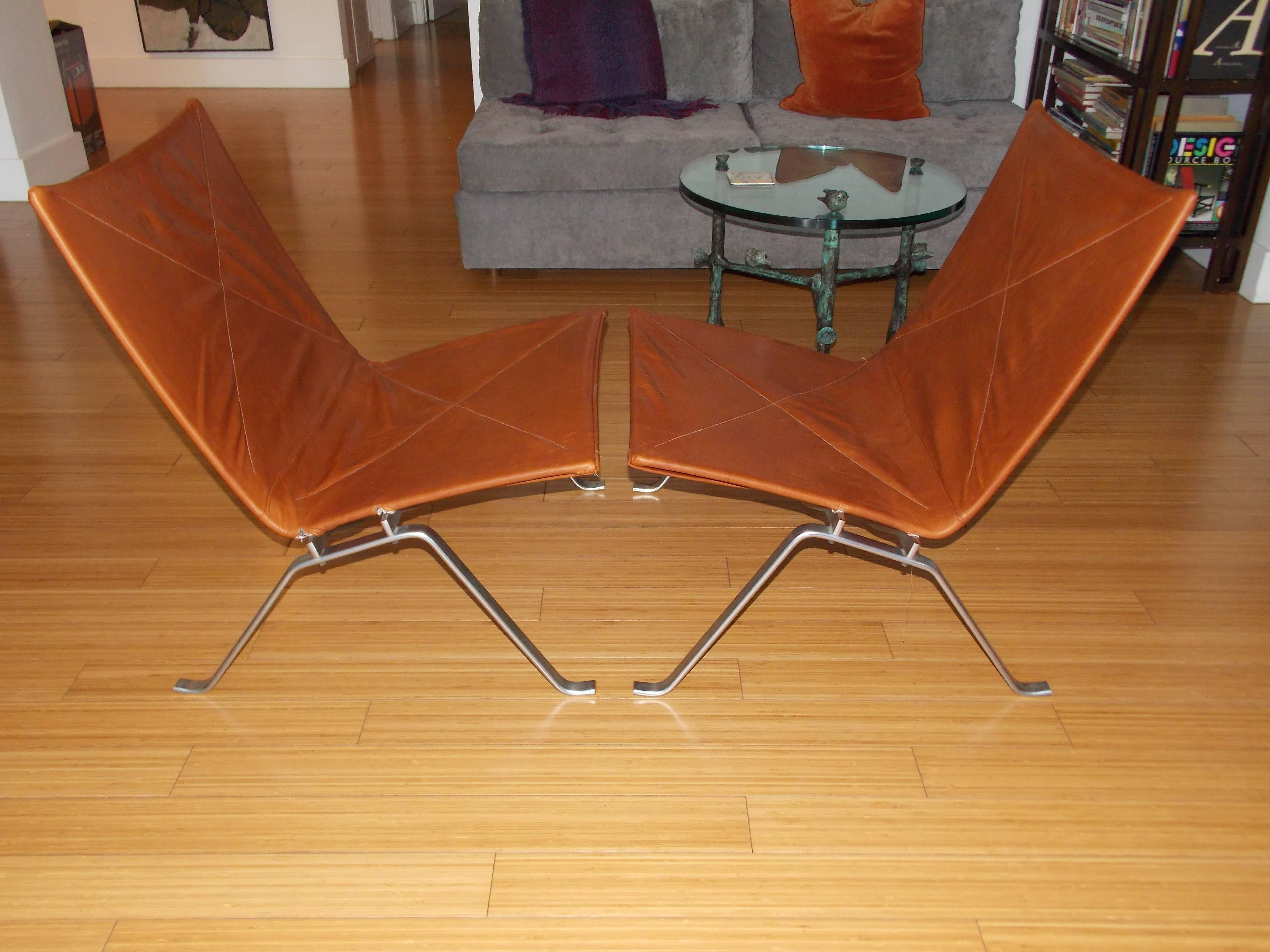 Danish Poul Kjaerholm Lounge Chairs for E.Kold Christensen, Denmark