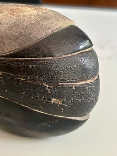 Studio Pottery Raku-Ware Lidded Box Masatada Funo