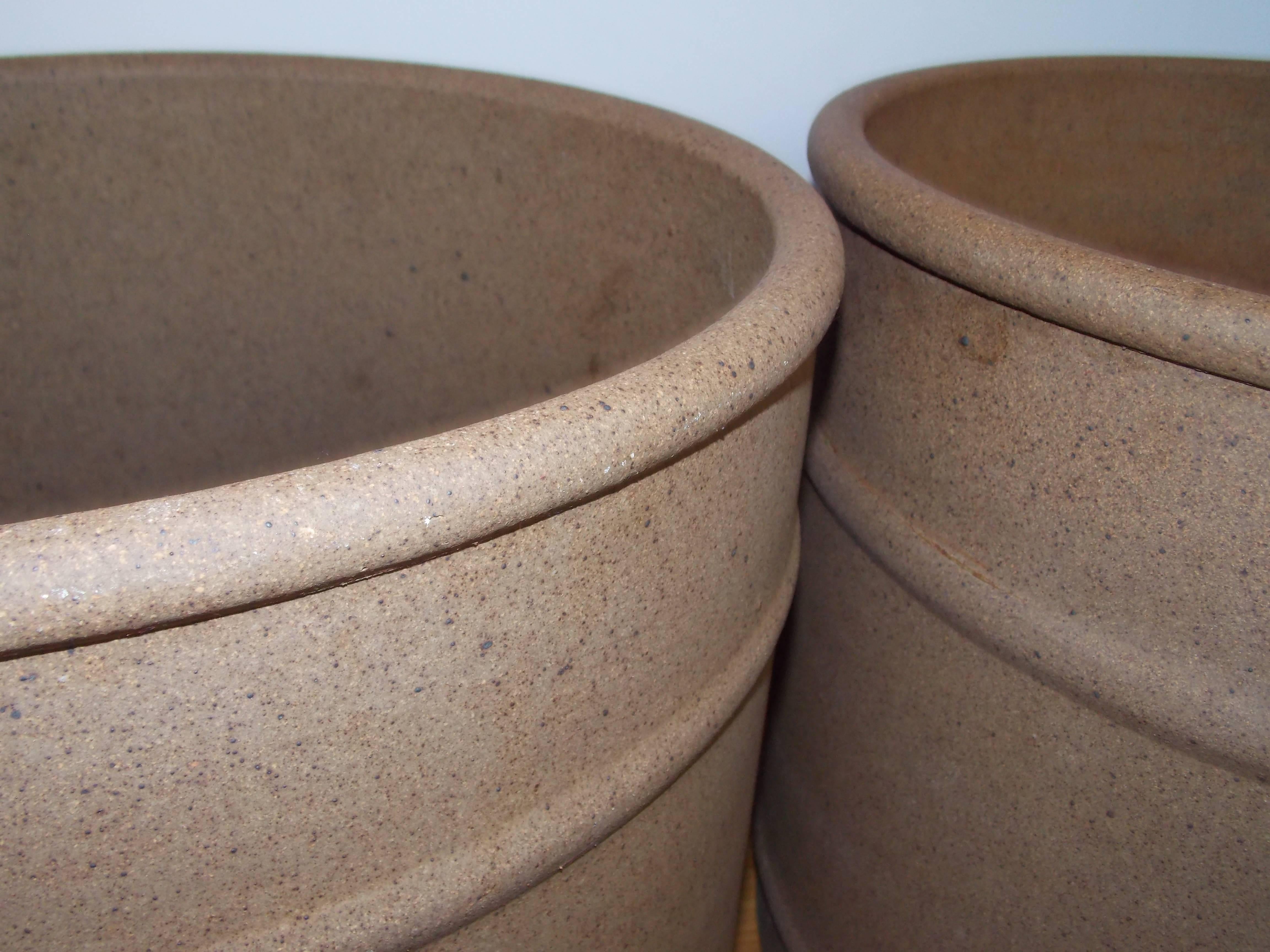 20th Century David Cressey Architectural Pottery Barrel Style Planters
