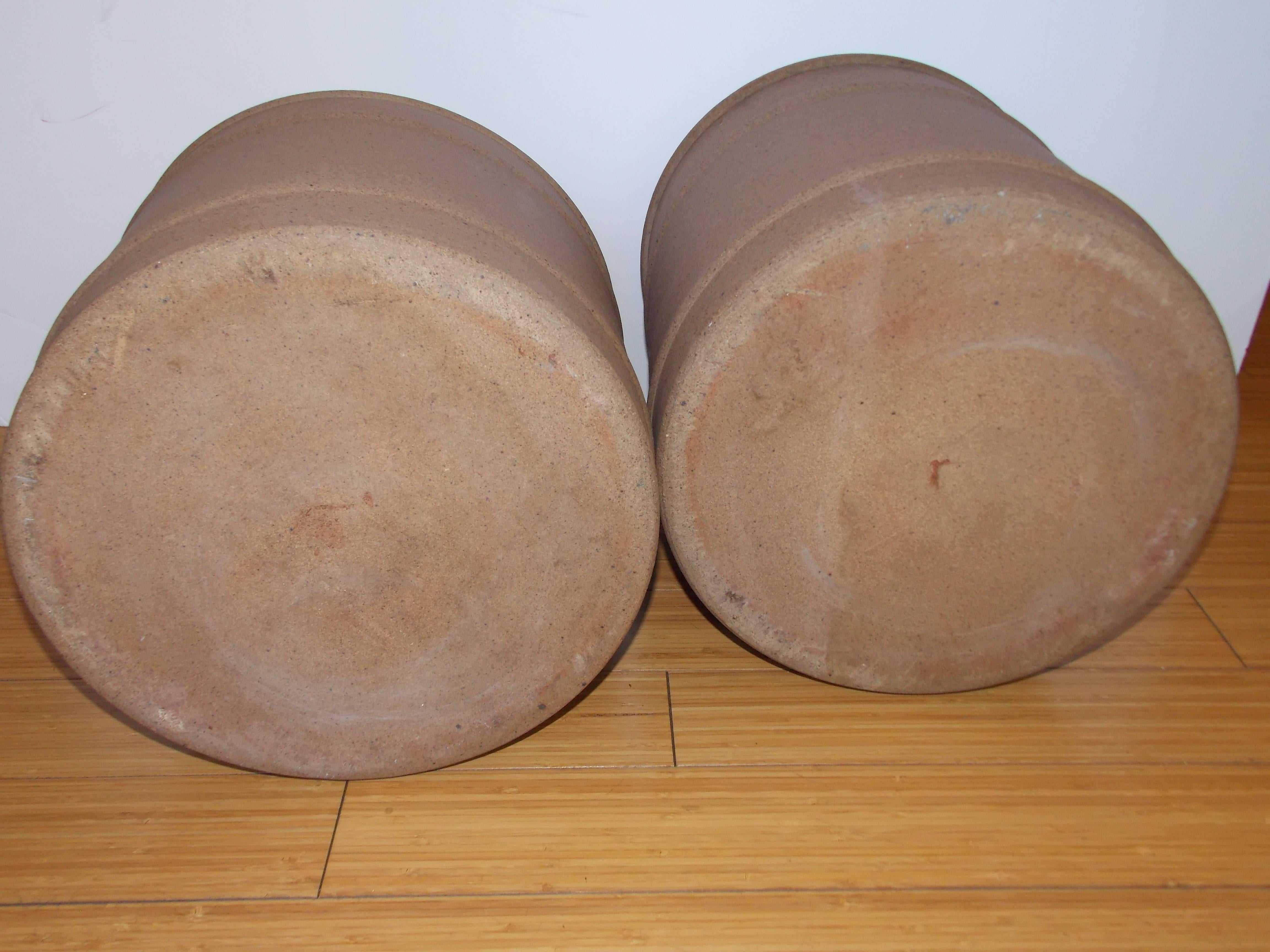 David Cressey Architectural Pottery Barrel Style Planters 2