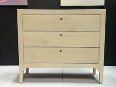 Vellum Covered Chest of Drawers with Original Key Samuel Marx Attributed