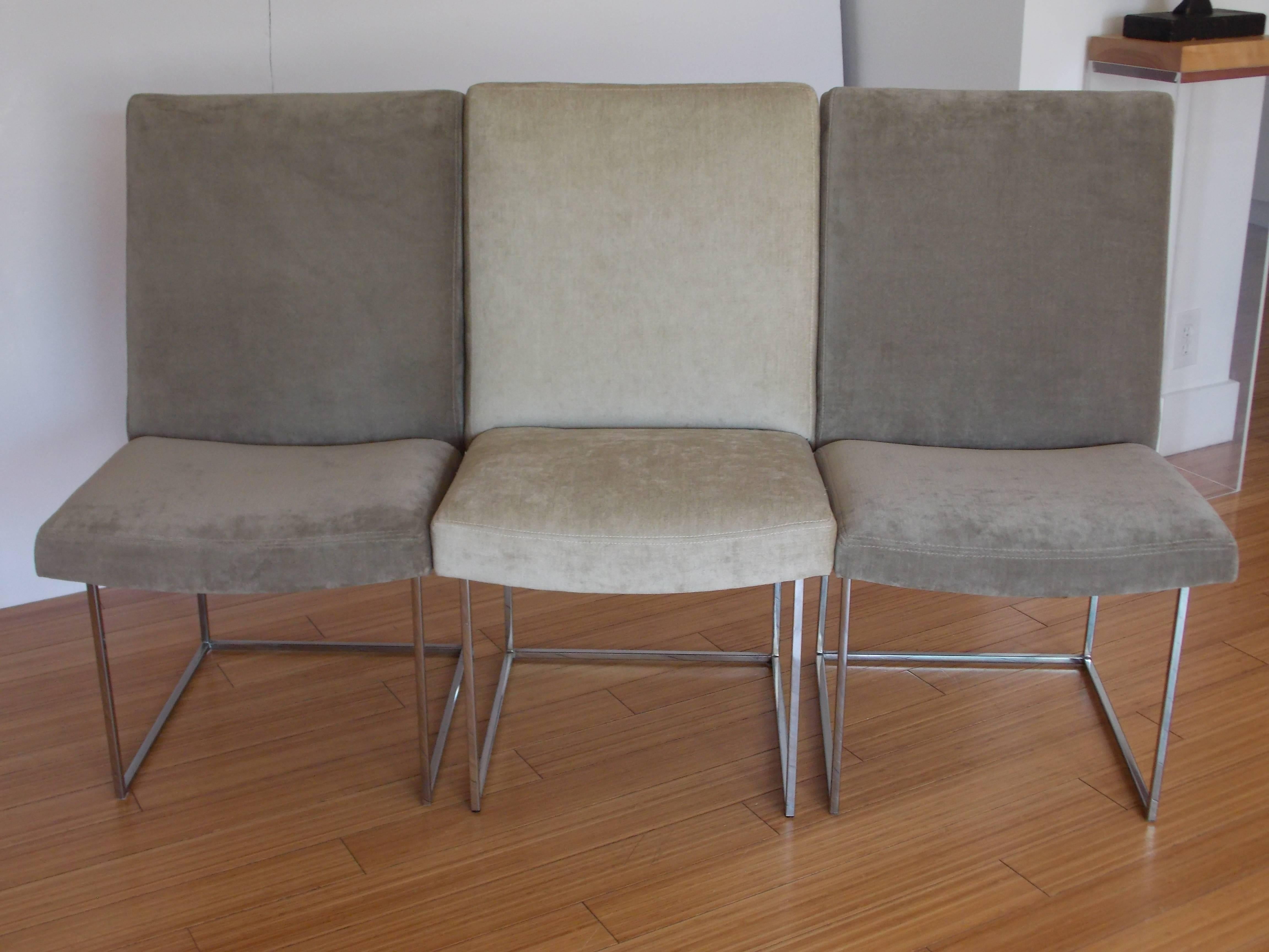 Three Milo Baughman Occasional Dining Chairs In Excellent Condition In Los Angeles, CA