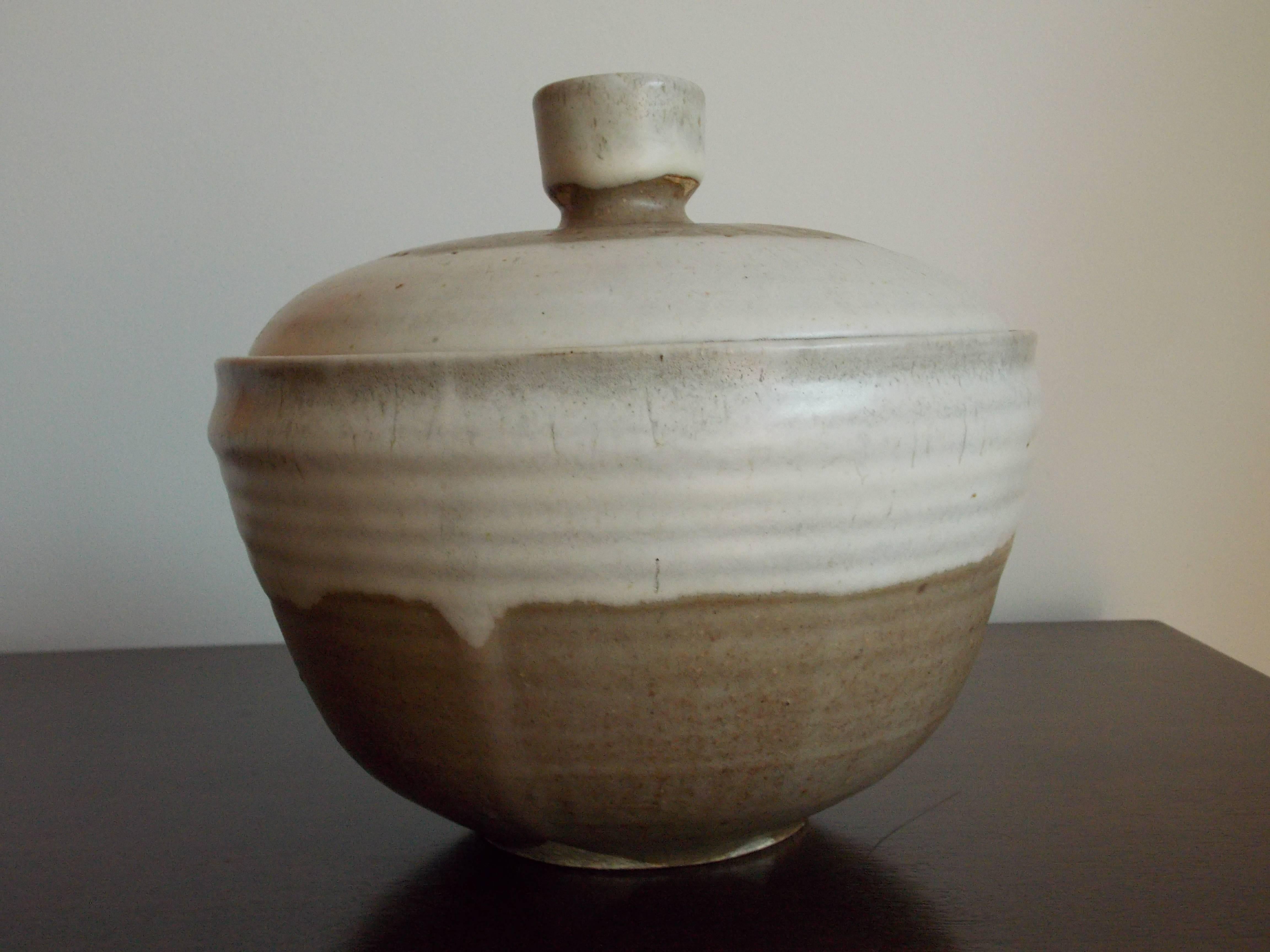 Susan Peterson Studio Pottery Lidded Bowl California Design 1